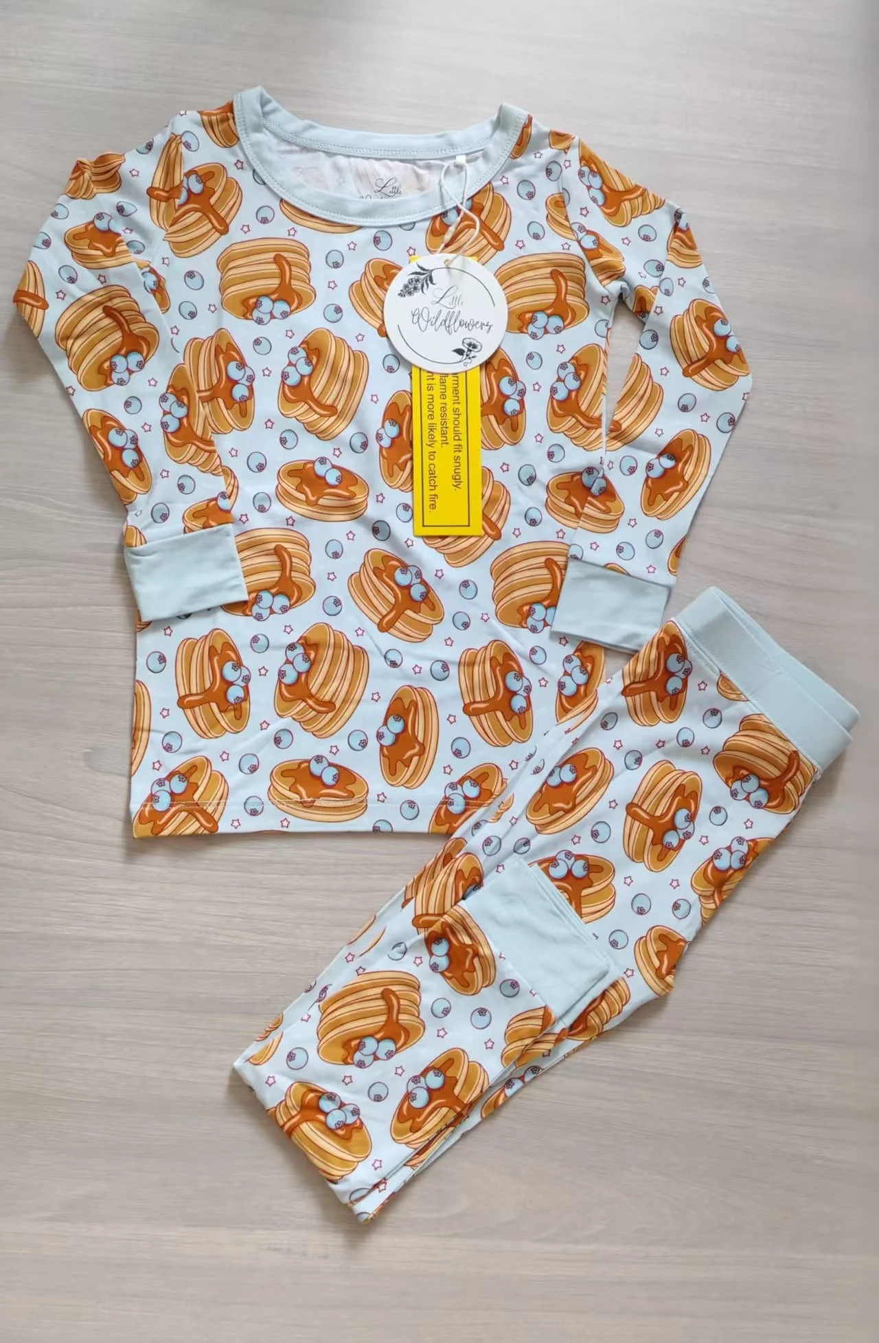 Blueberry Pancake 2-Piece Long Sleeve Shirt & Pant Set