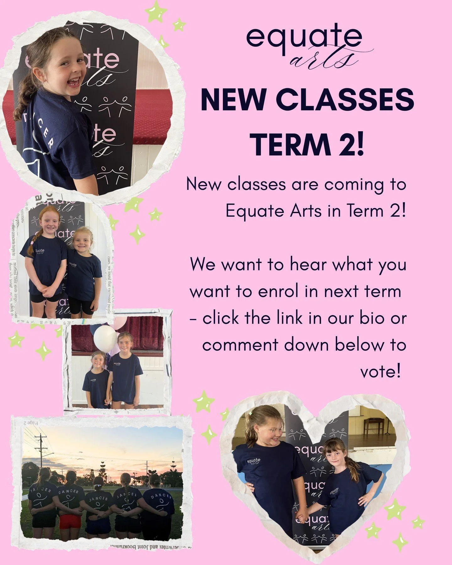 🎉 SURPRISE: We are expanding! 🎉

In Term 2 we will be adding additional classes to our timetable as determined by you! New to our bio is a link to vote for which classes you want to see in Term 2 - it is important that you vote as soon as possible 