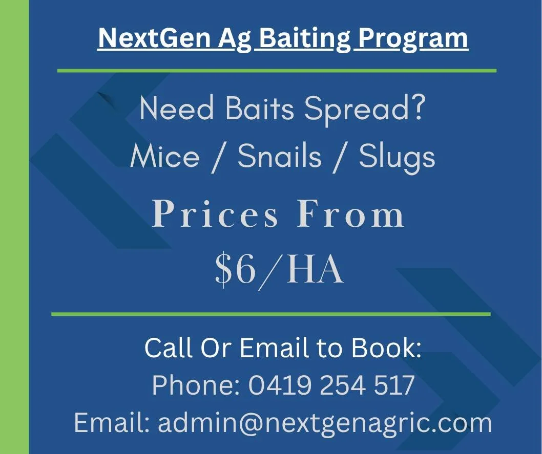 🐭 If you&rsquo;re seeing mice&hellip; you&rsquo;re already losing yield.

Don&rsquo;t wait for it to blow out.

🚁 Drone mouse baiting from $6/ha
Fast. Precise. No crop damage.
✔️ Cover ground quickly
✔️ Hit problem areas early
✔️ Get into paddocks 