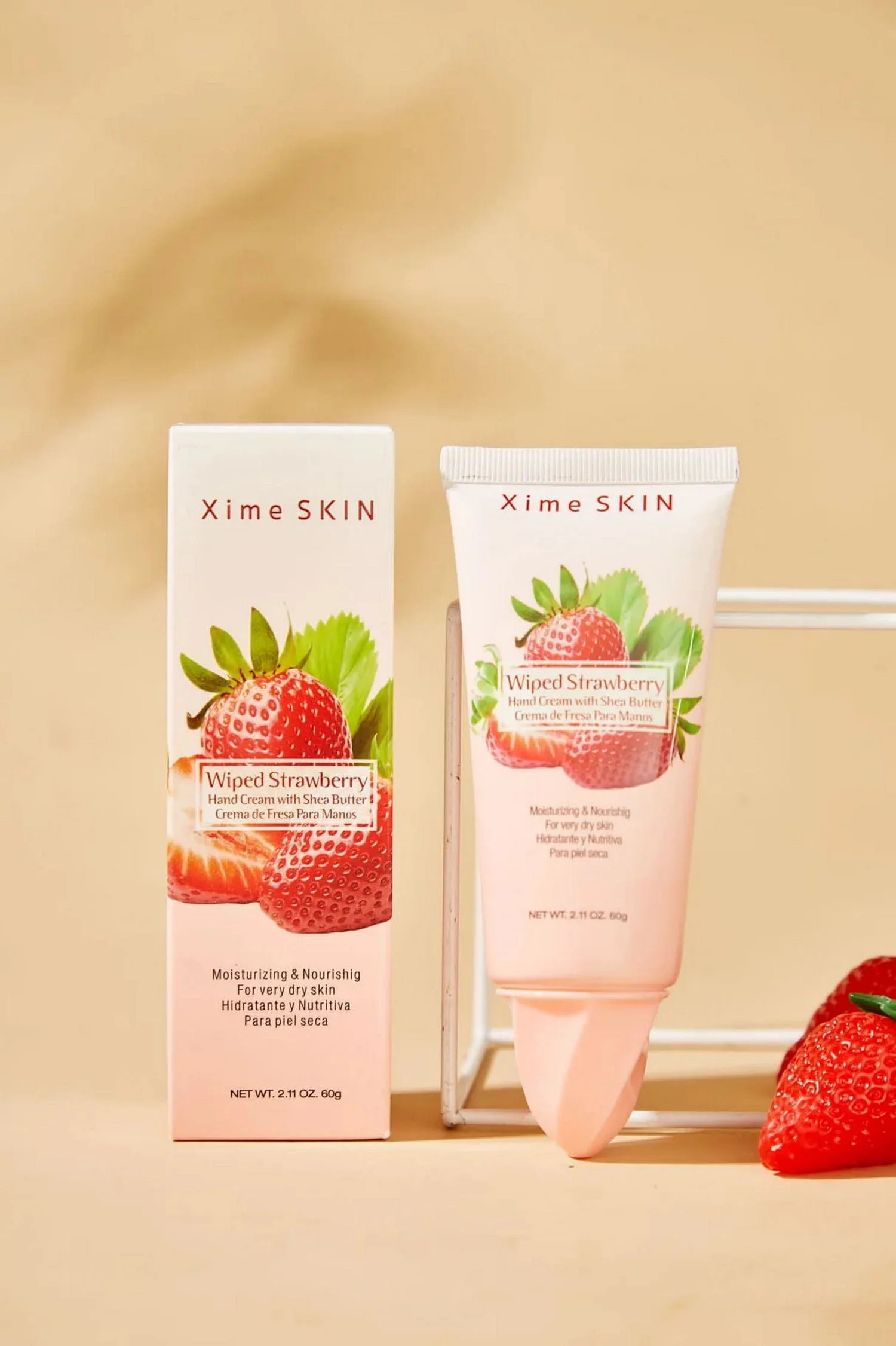 Whipped Strawberry Hand Cream with Shea Butter: Repair and Hydrate Dry Skin