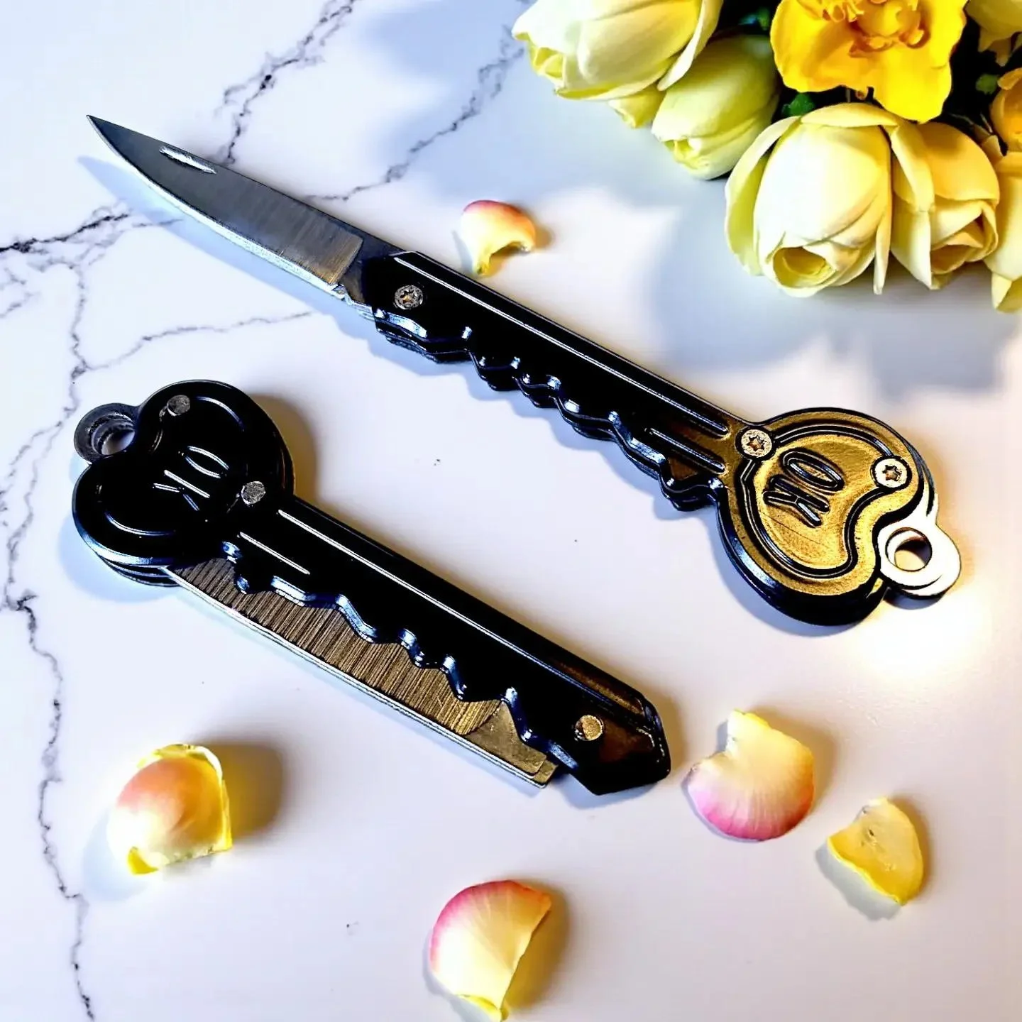 Keychain pocket knife designed for personal safety and everyday carry