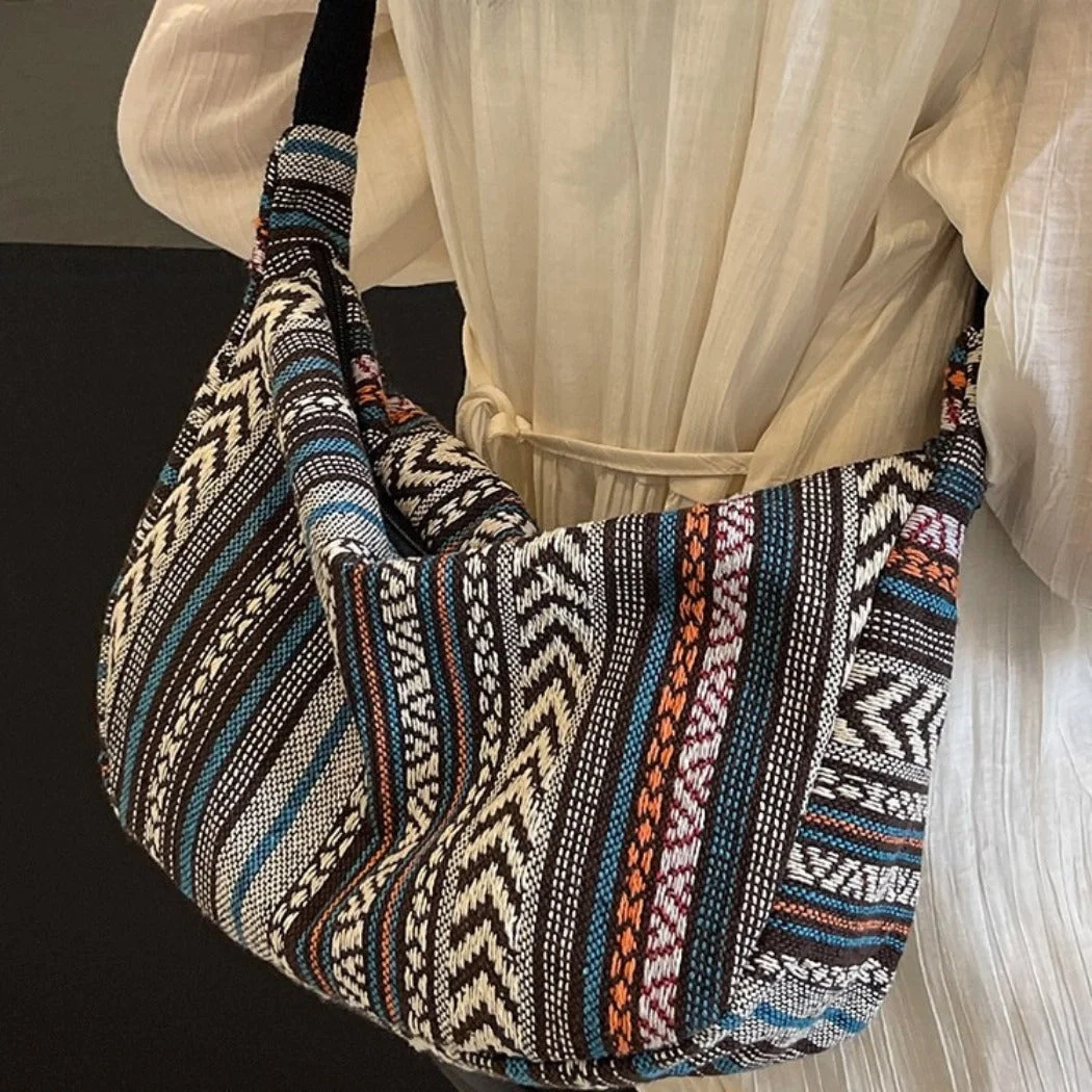 Cosbai-Boho Crossbody Bag in Multi Tapestry