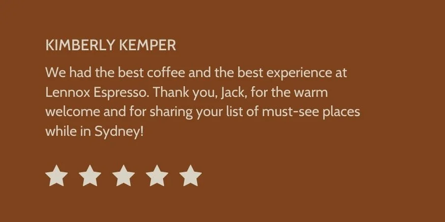 Customer review for Chloe P. lunch box with a 5-star rating, praising the new product and emphasizing freshness and quality.