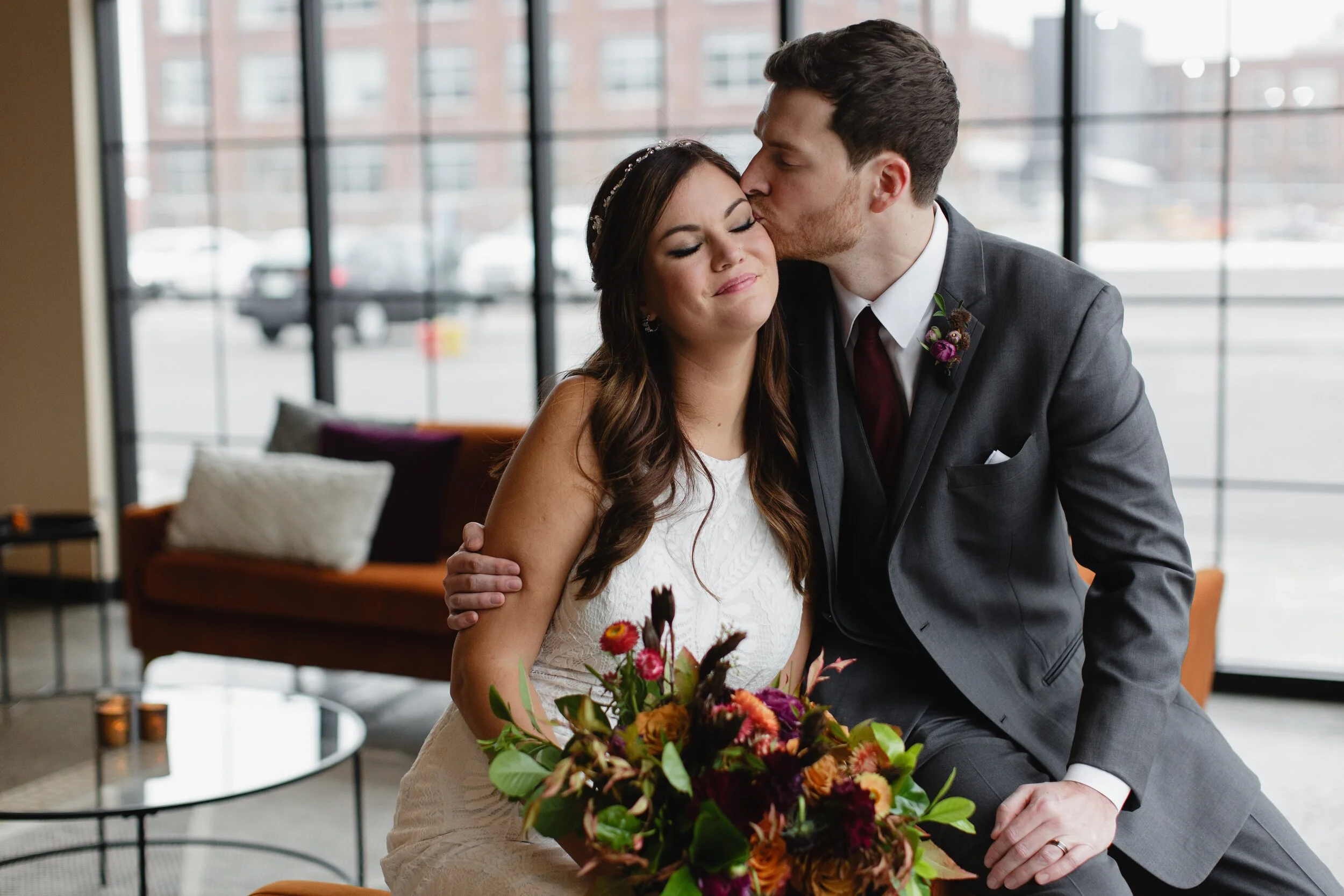 Bride and Groom at micro wedding in Minneapolis