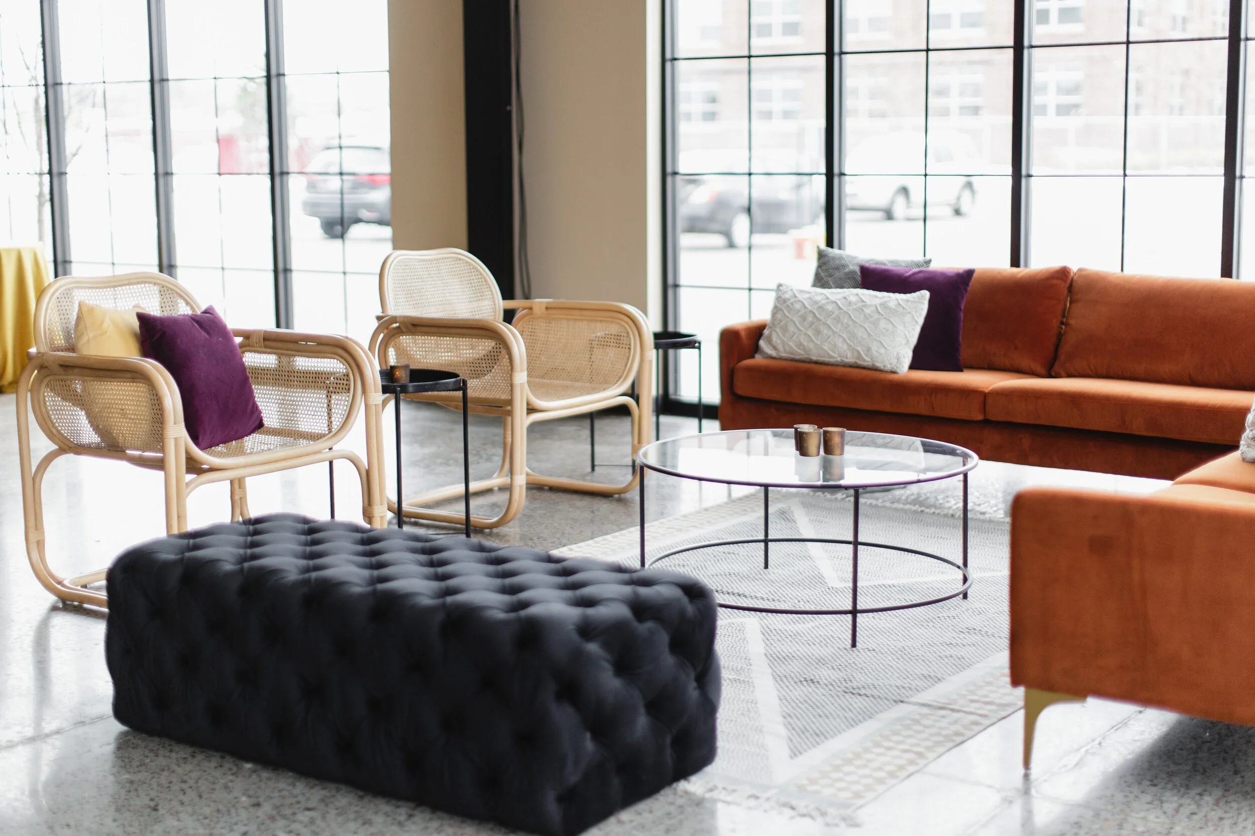 Intimate wedding lounge at Quincy Hall Minneapolis