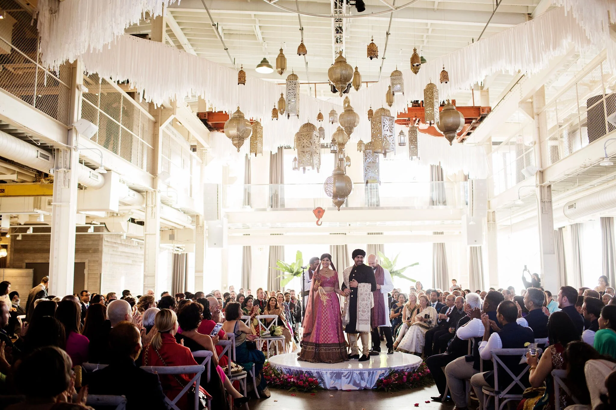 Modern Machine Shop Wedding in Minneapolis | Ellora &amp; Ishan