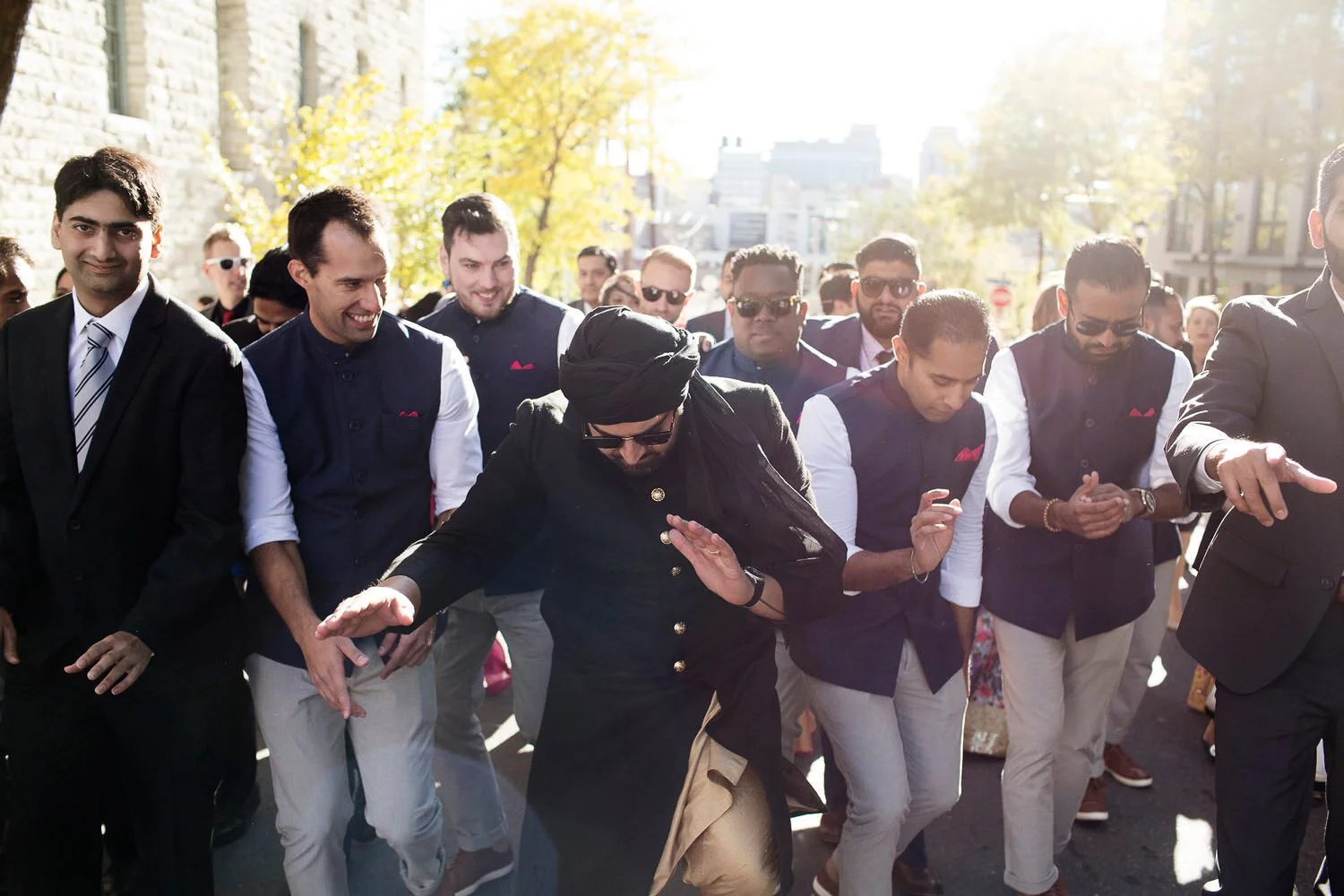 Modern Indian wedding guests dancing - event design by Rocket Science Events, photo by Photogen Inc.