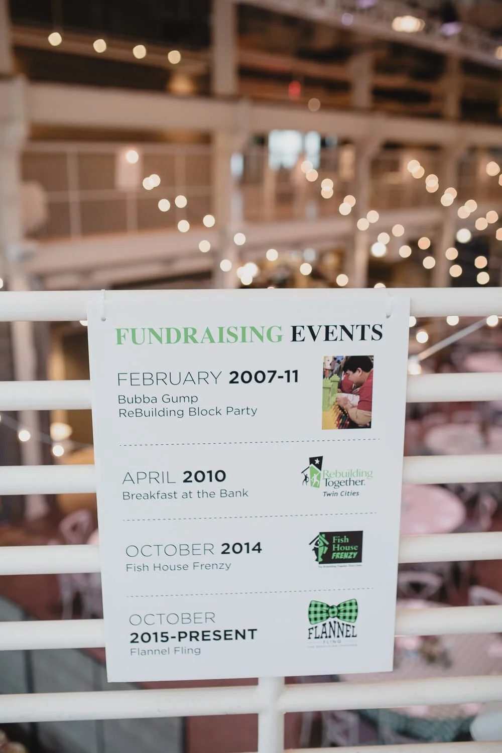 signage for fundraising event