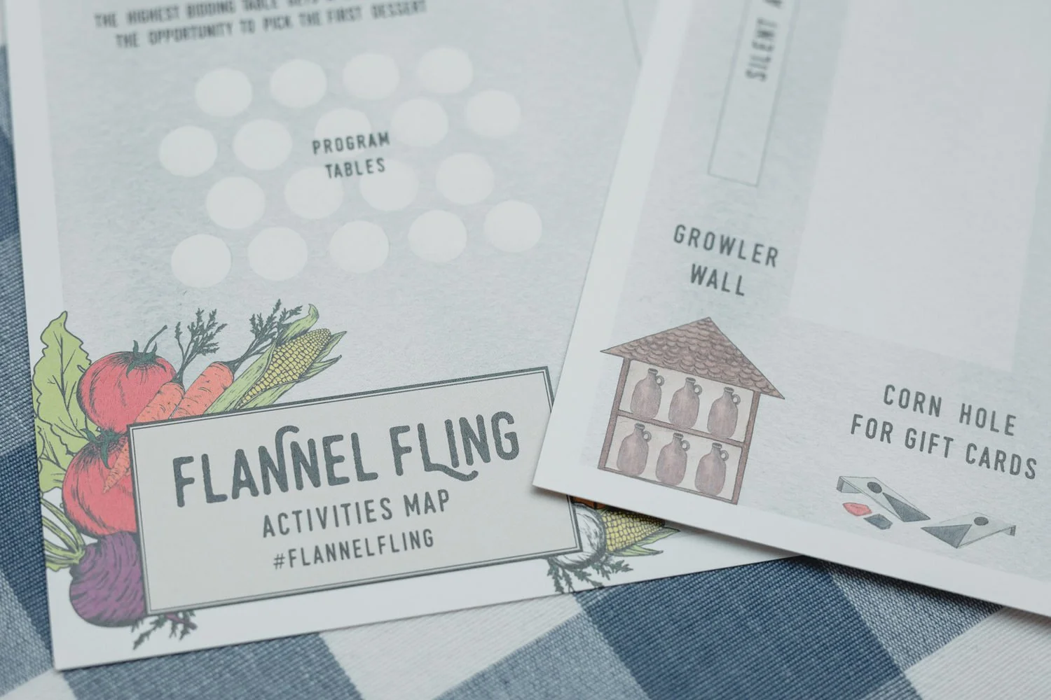 activities map for Americana farm themed event