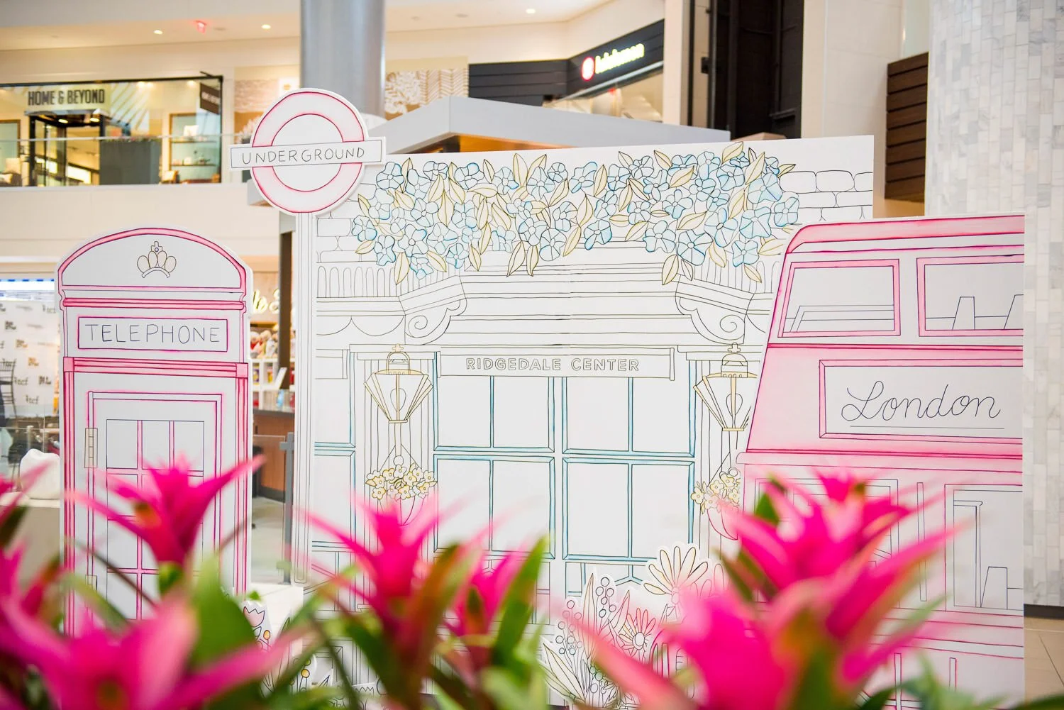 decorative London backdrops for British inspired fashion event