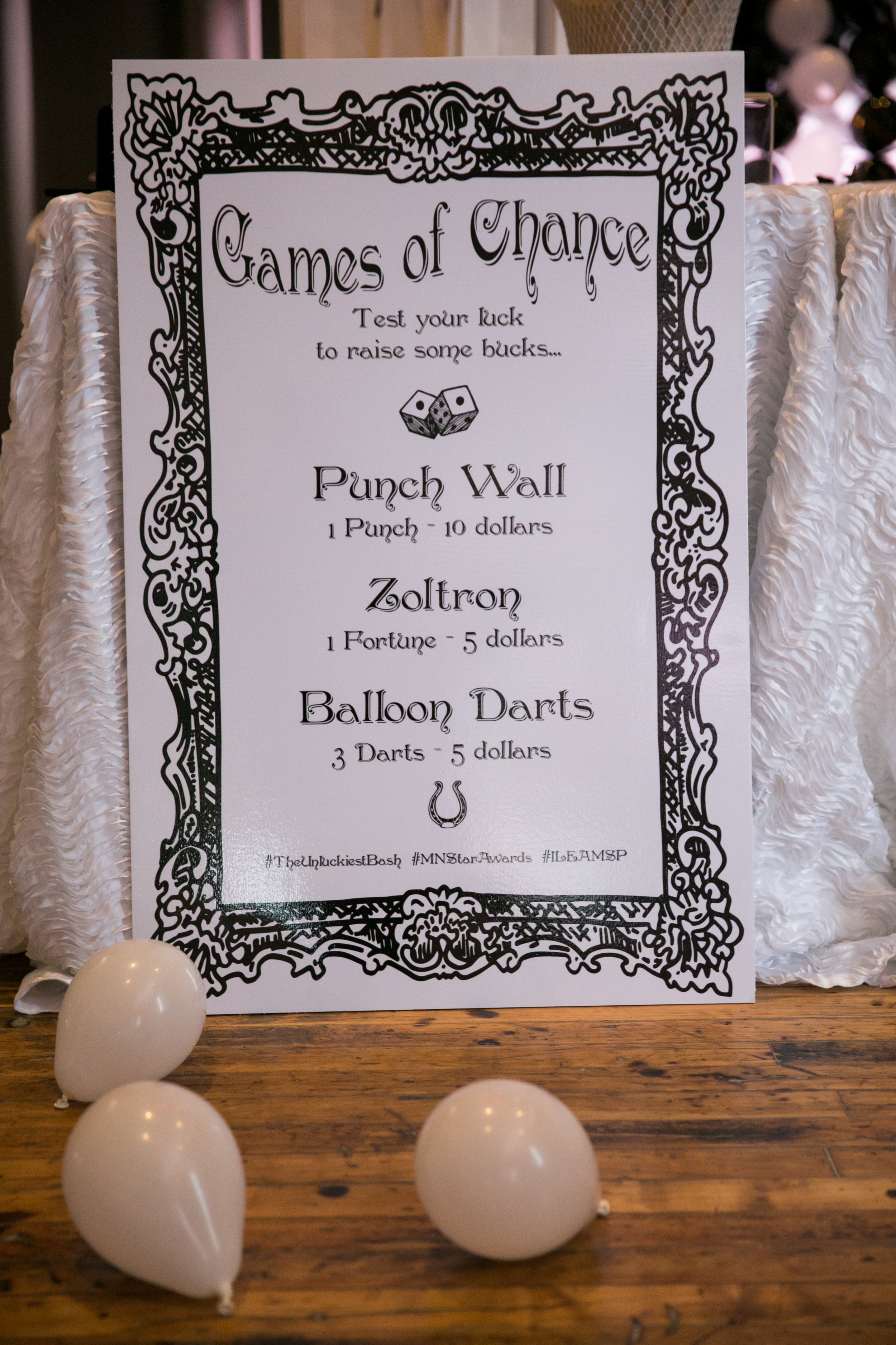 Black and white themed Minneapolis corporate awards gala designed by Rocket Science Events