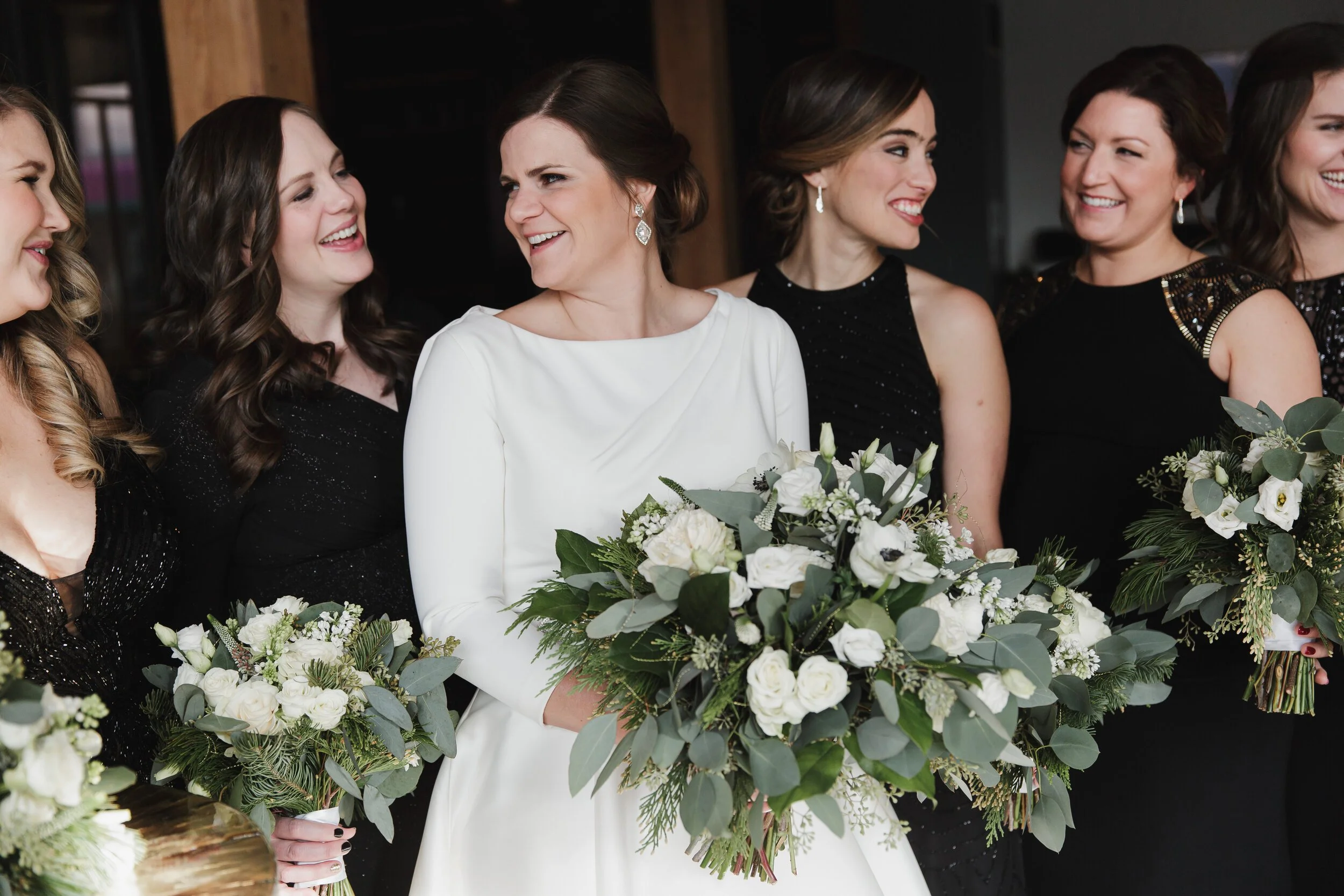 Black tie bridal party