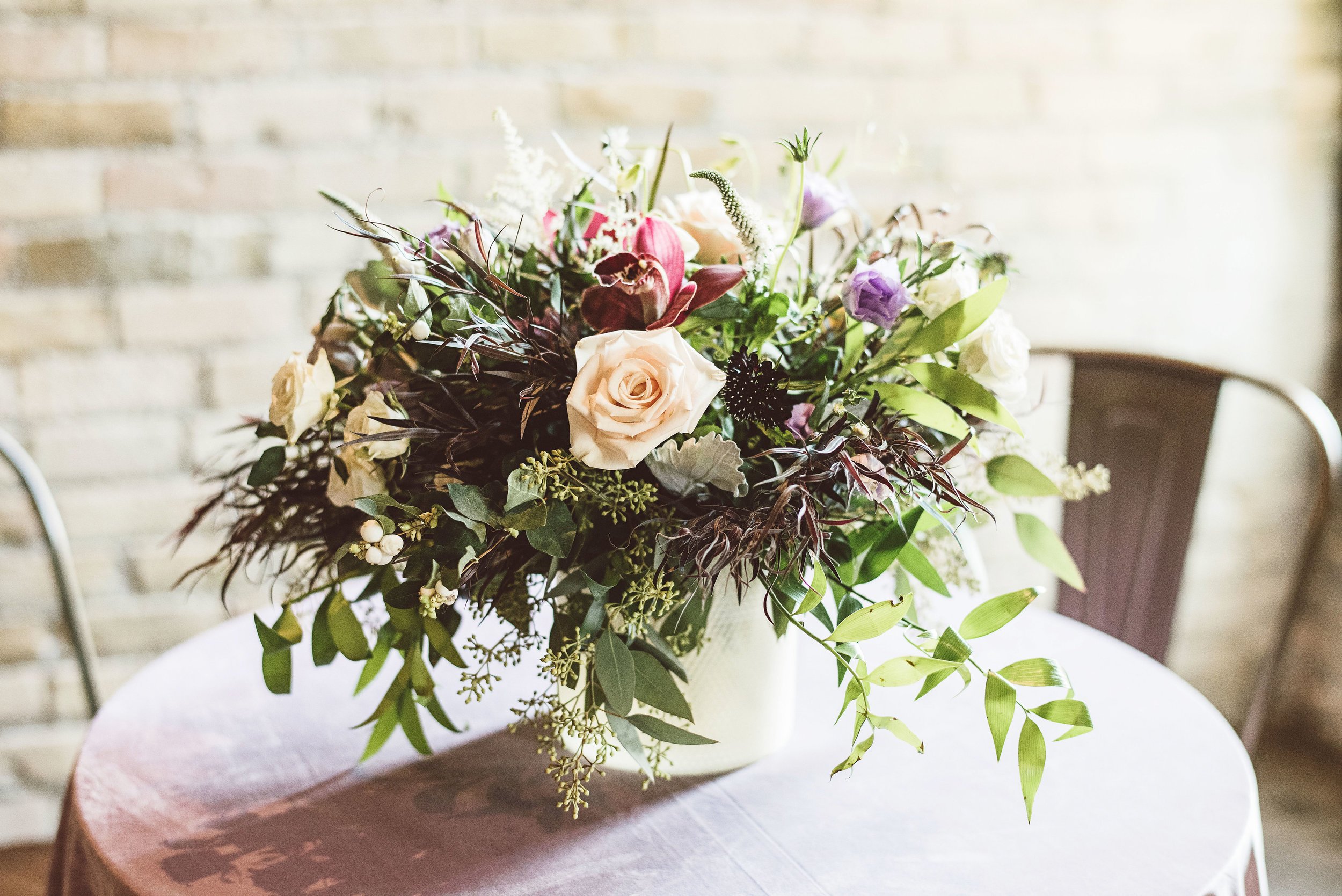 Hewing Hotel wedding centerpiece