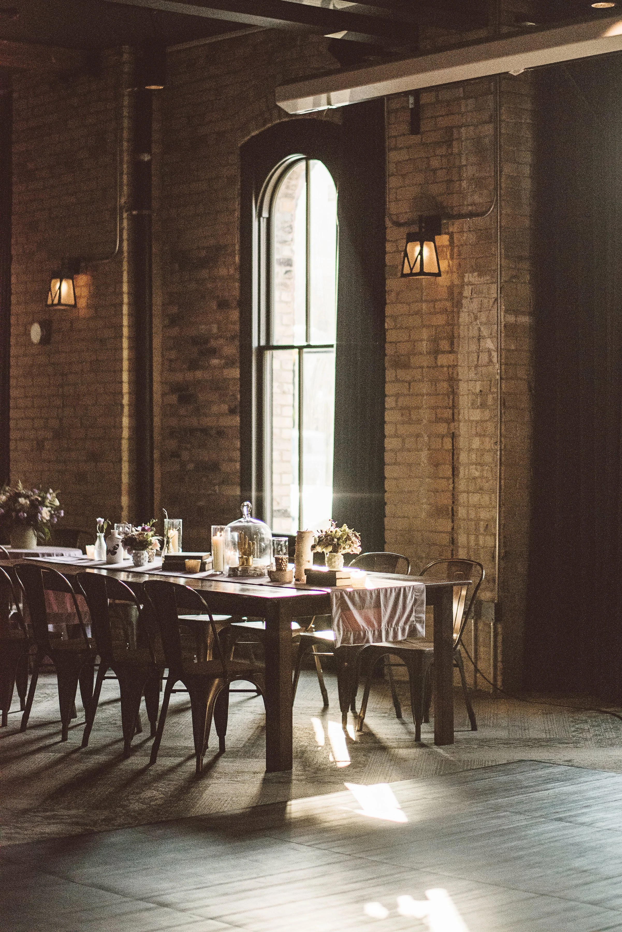 Hewing Hotel wedding reception table
