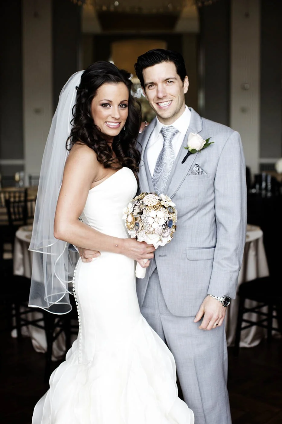 bride and groom at Calhoun Beach Club