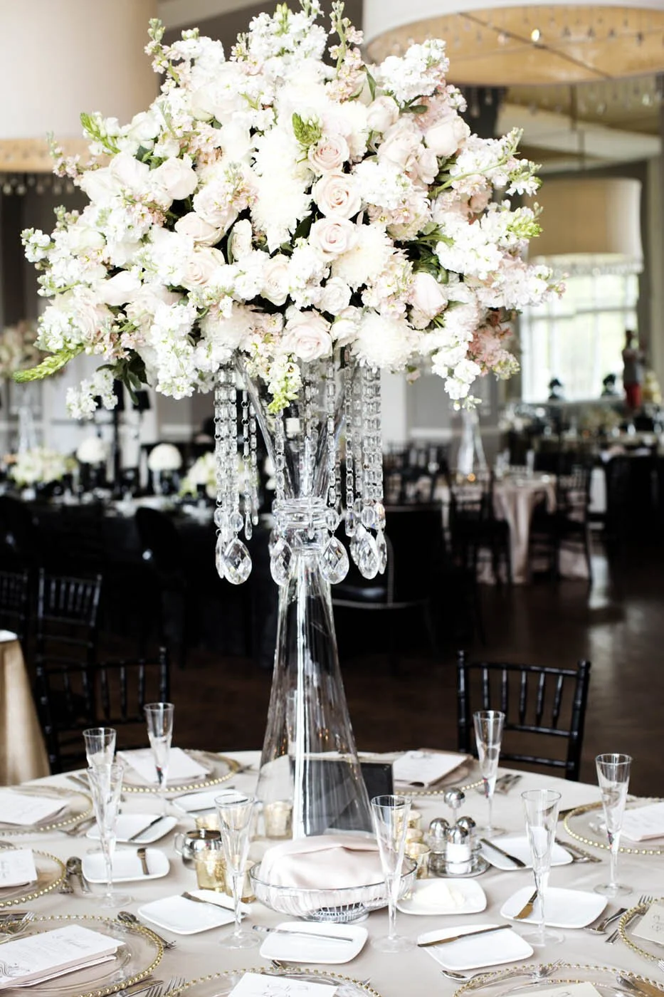 crystal wedding centerpiece