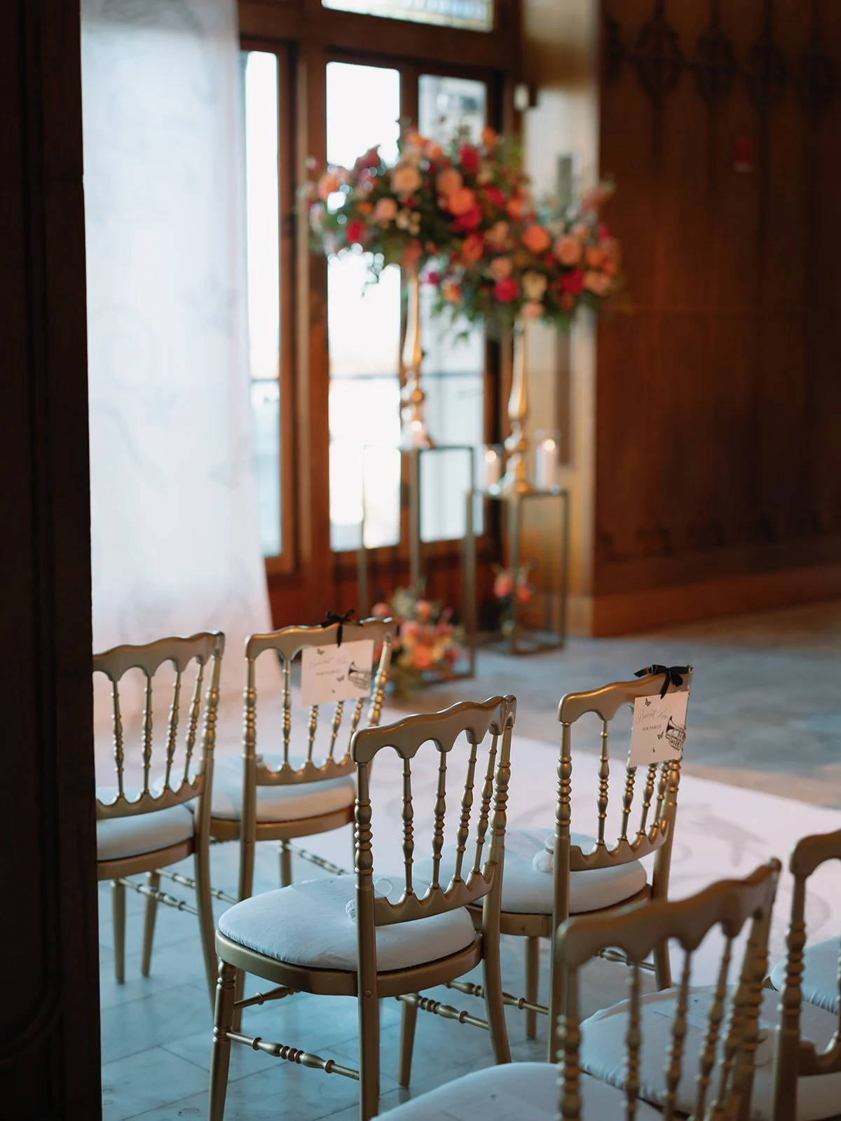 Ceremony seating at a Chicago Athletic Association wedding - Rocket Science Events
