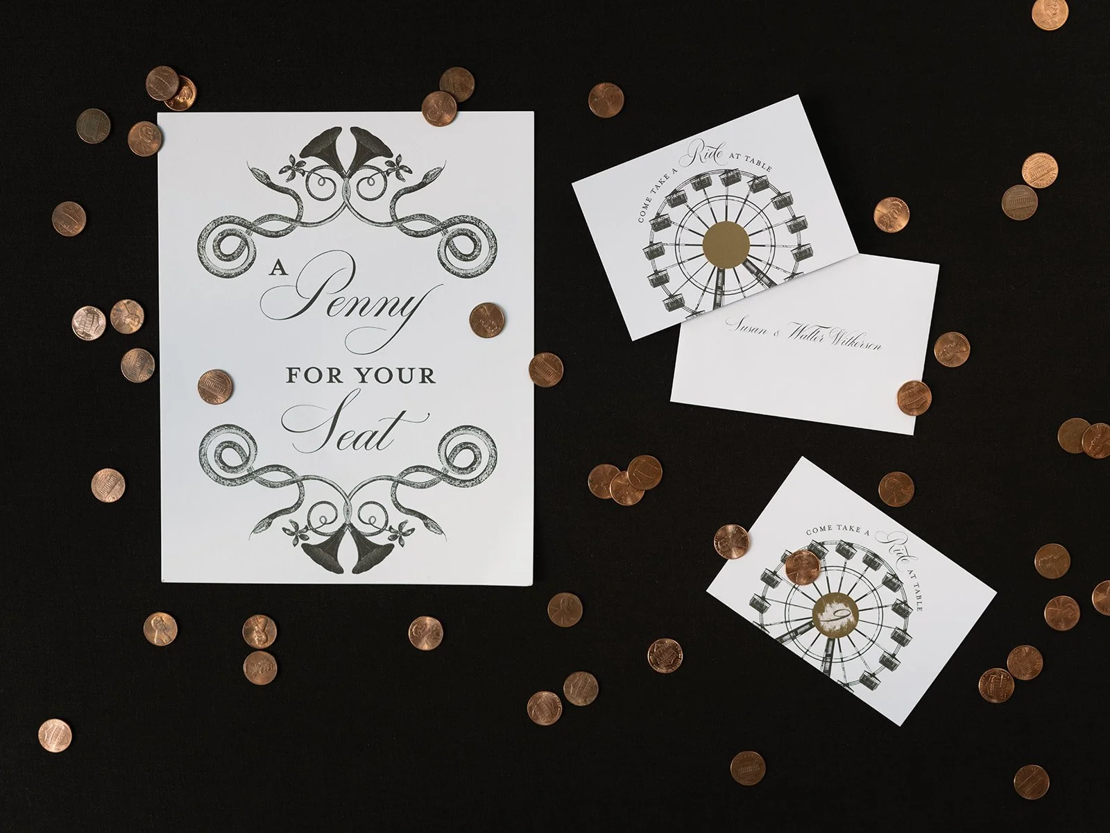 Creative seating cards at a Chicago Athletic Association wedding - Rocket Science Events