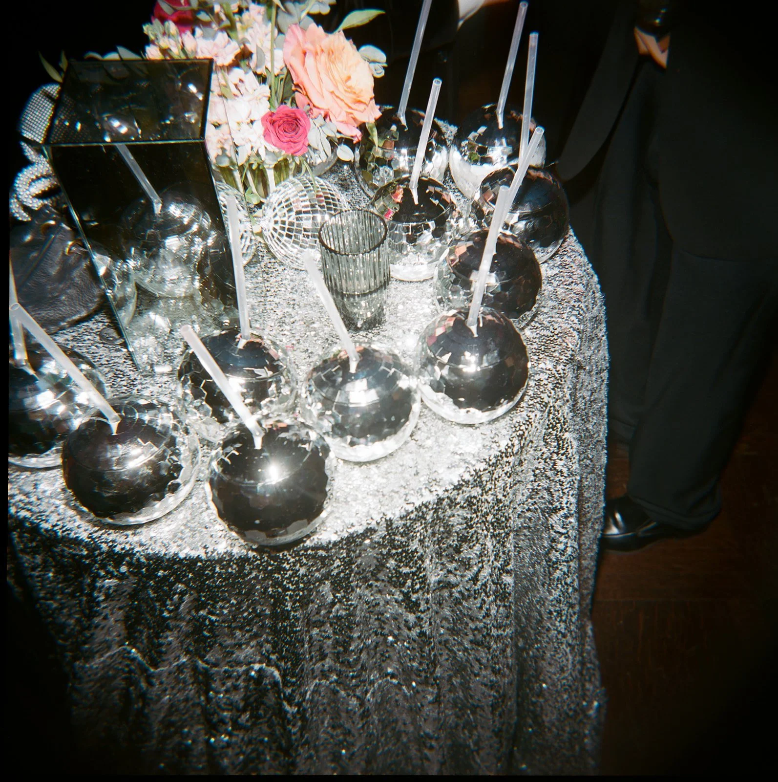 Disco ball cocktails at a Chicago Athletic Association wedding - Rocket Science Events