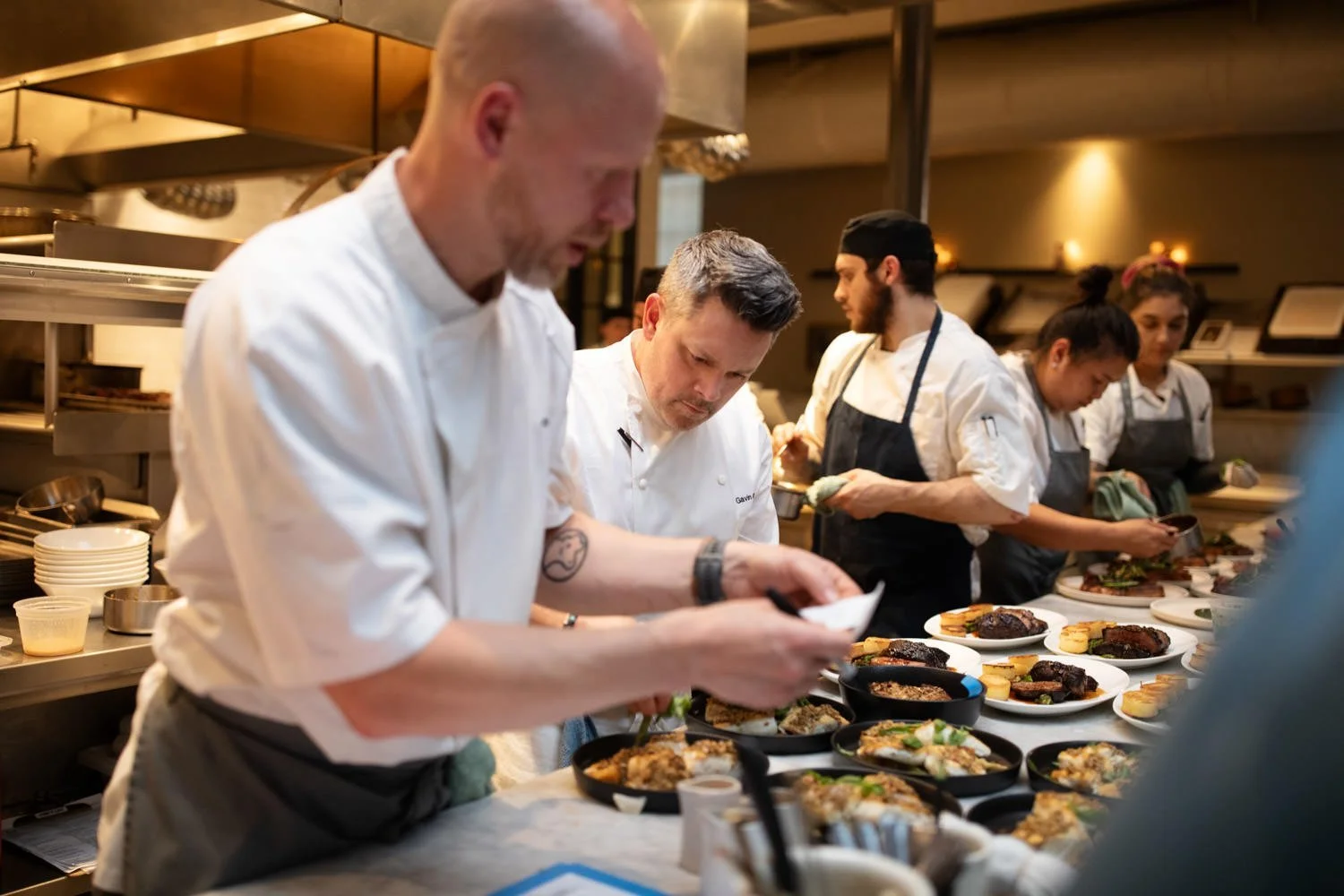 Hors d'oeuvres prepared by James Beard award-winning chef, Gavin Kaysen. Minneapolis rehearsal dinner, Spoon and Stable restaurant, Planned by Rocket Science Events.