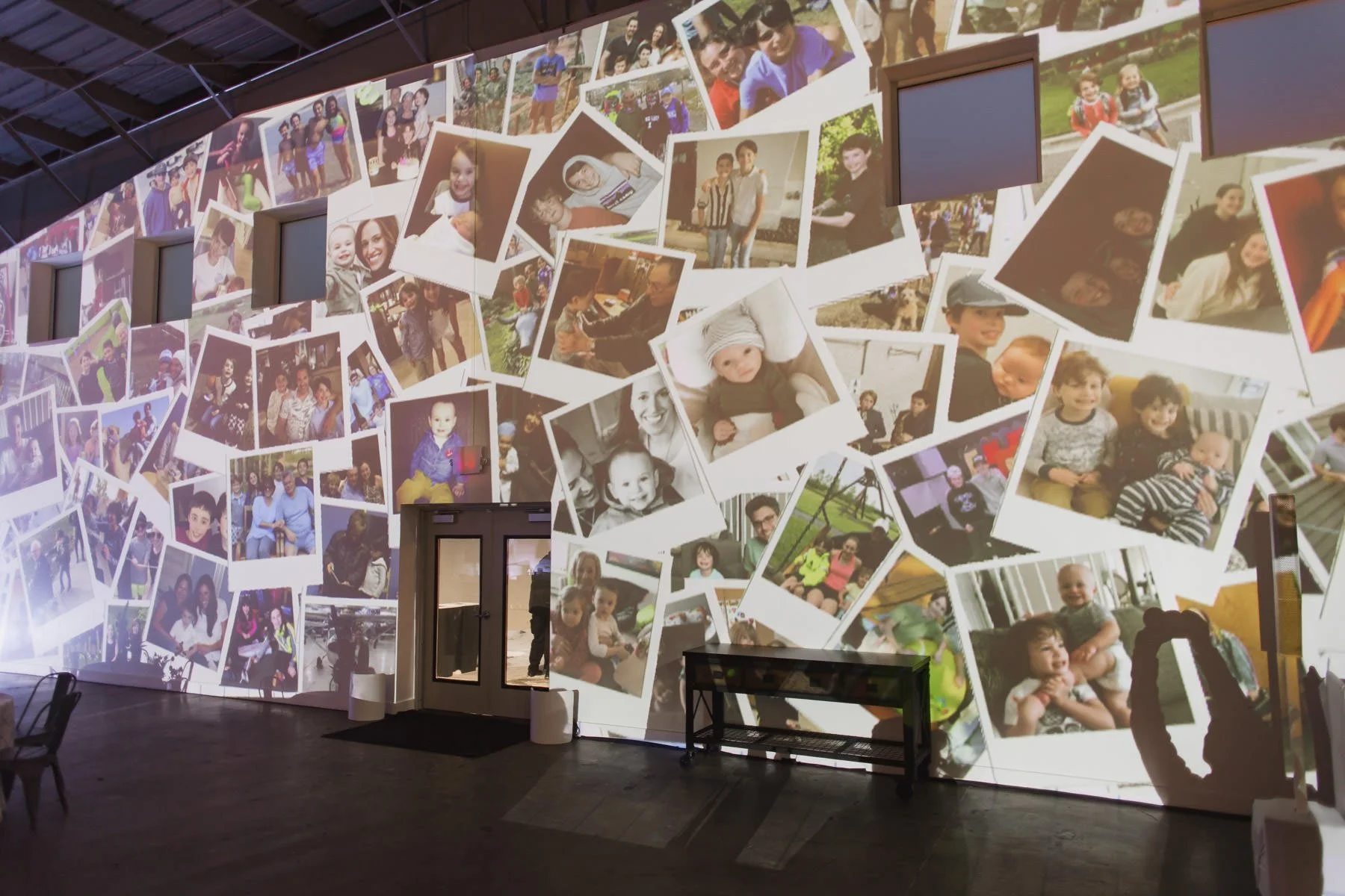 Photo projection wall at Minneapolis Bar Mitzvah planned by Rocket Science Events