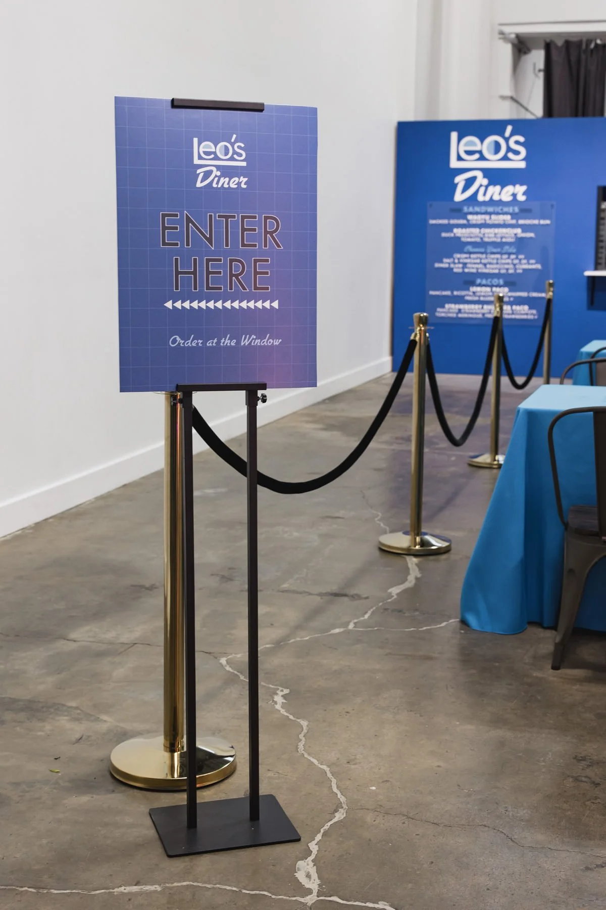 Custom diner entrance at a Minneapolis Bar Mitzvah planned by Rocket Science Events