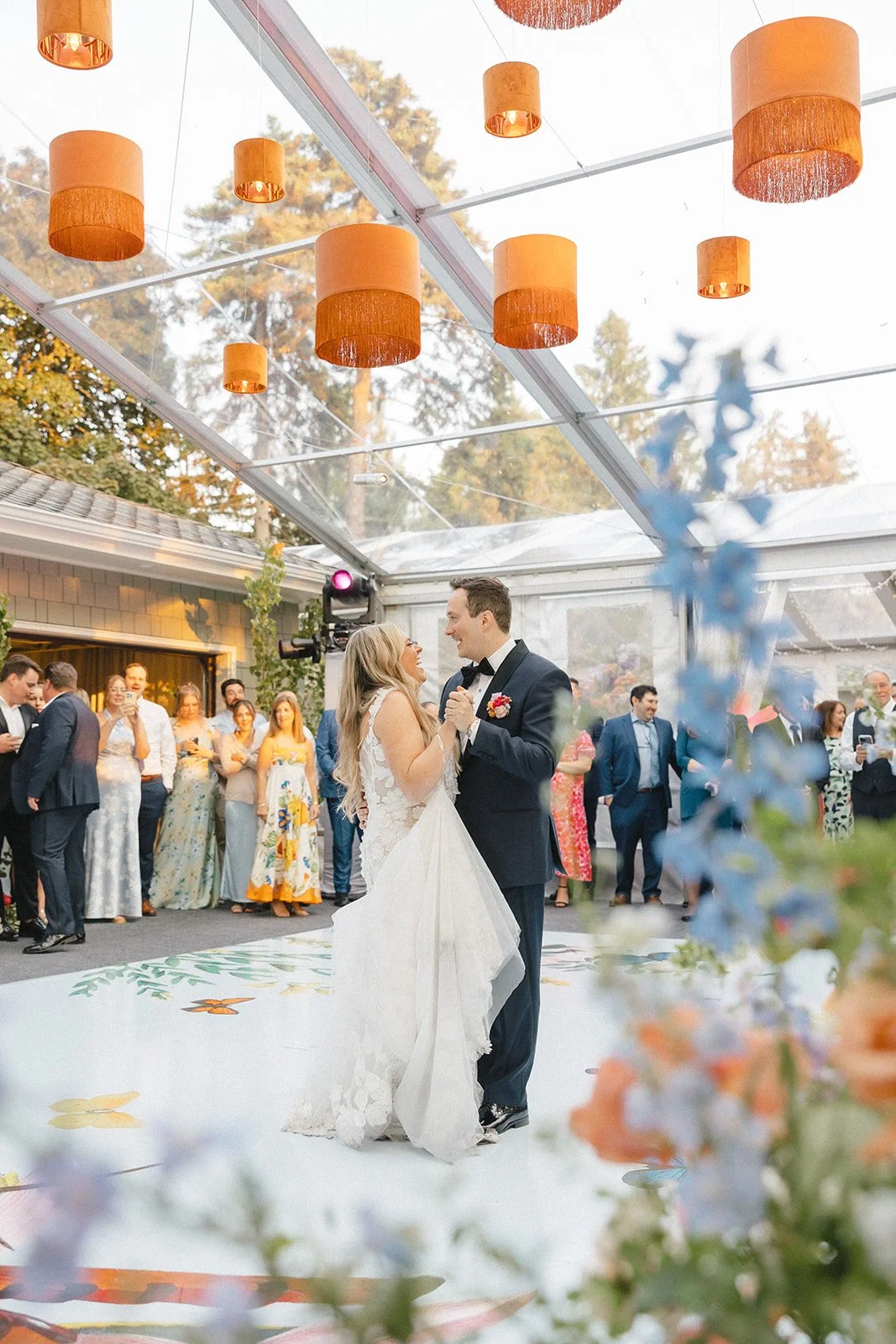 whimsical garden wedding reception first dance rocket science events
