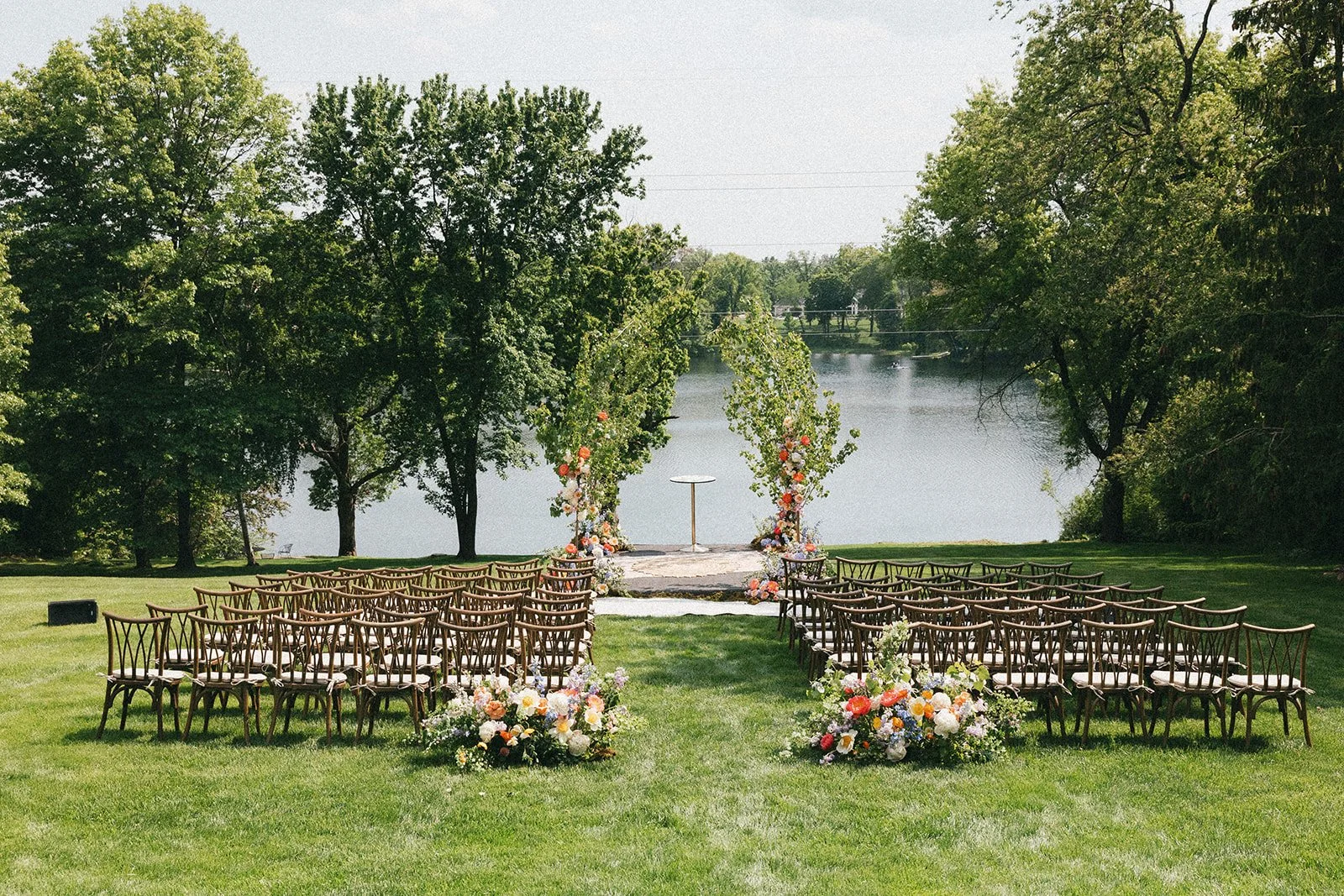 whimsical garden wedding outdoor ceremony seating rocket science events