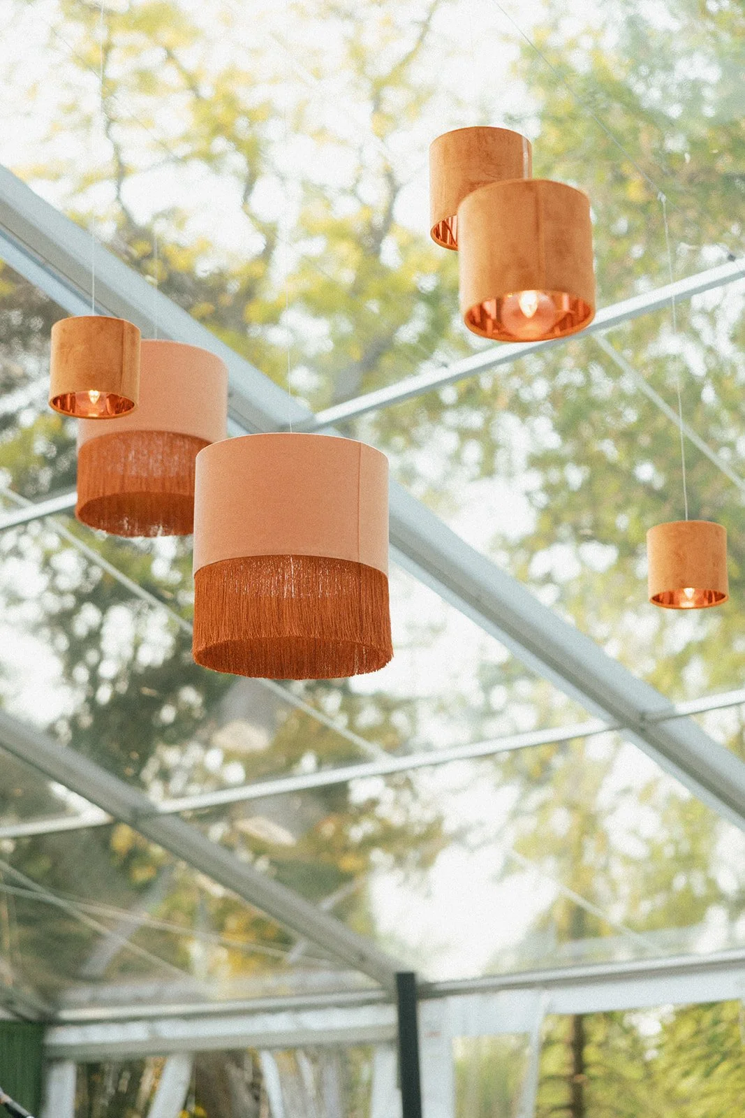 whimsical garden wedding reception design hanging lights rocket science events