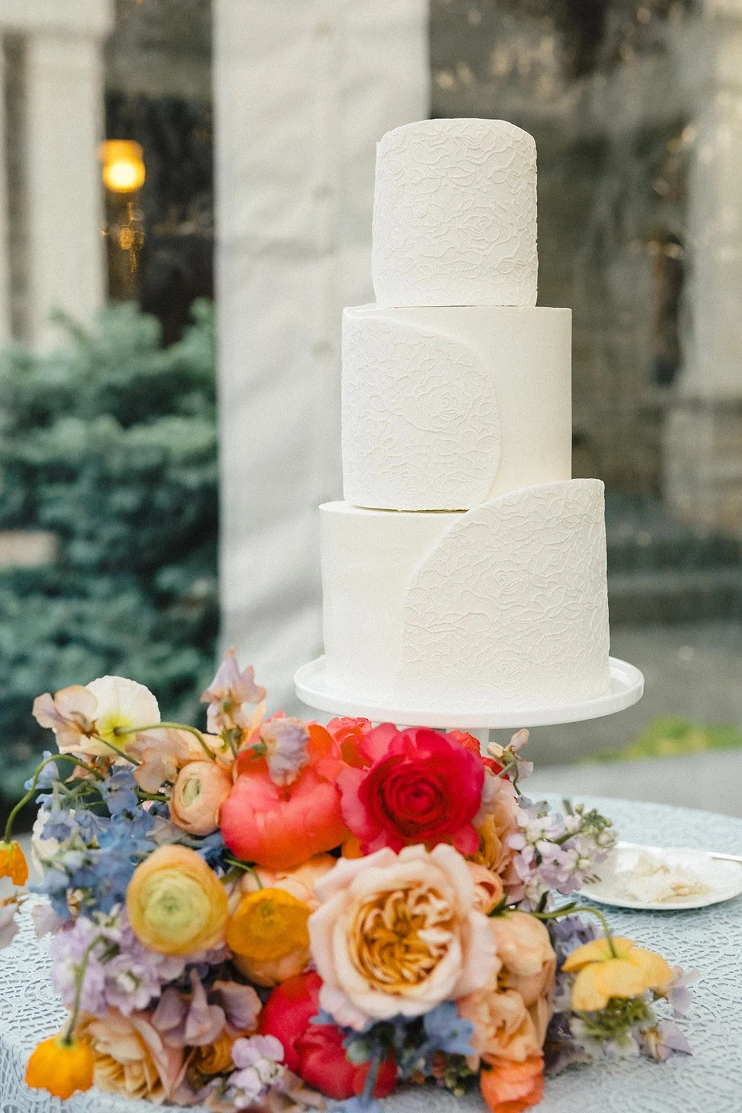 whimsical garden wedding reception wedding cake rocket science events