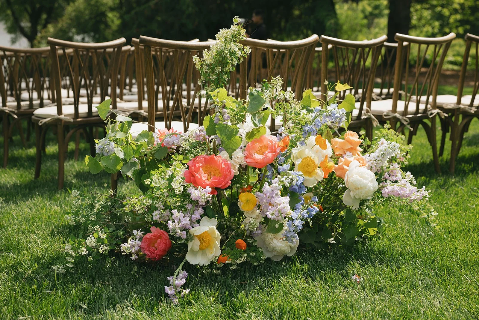 whimsical garden wedding pastel floral arrangement rocket science events