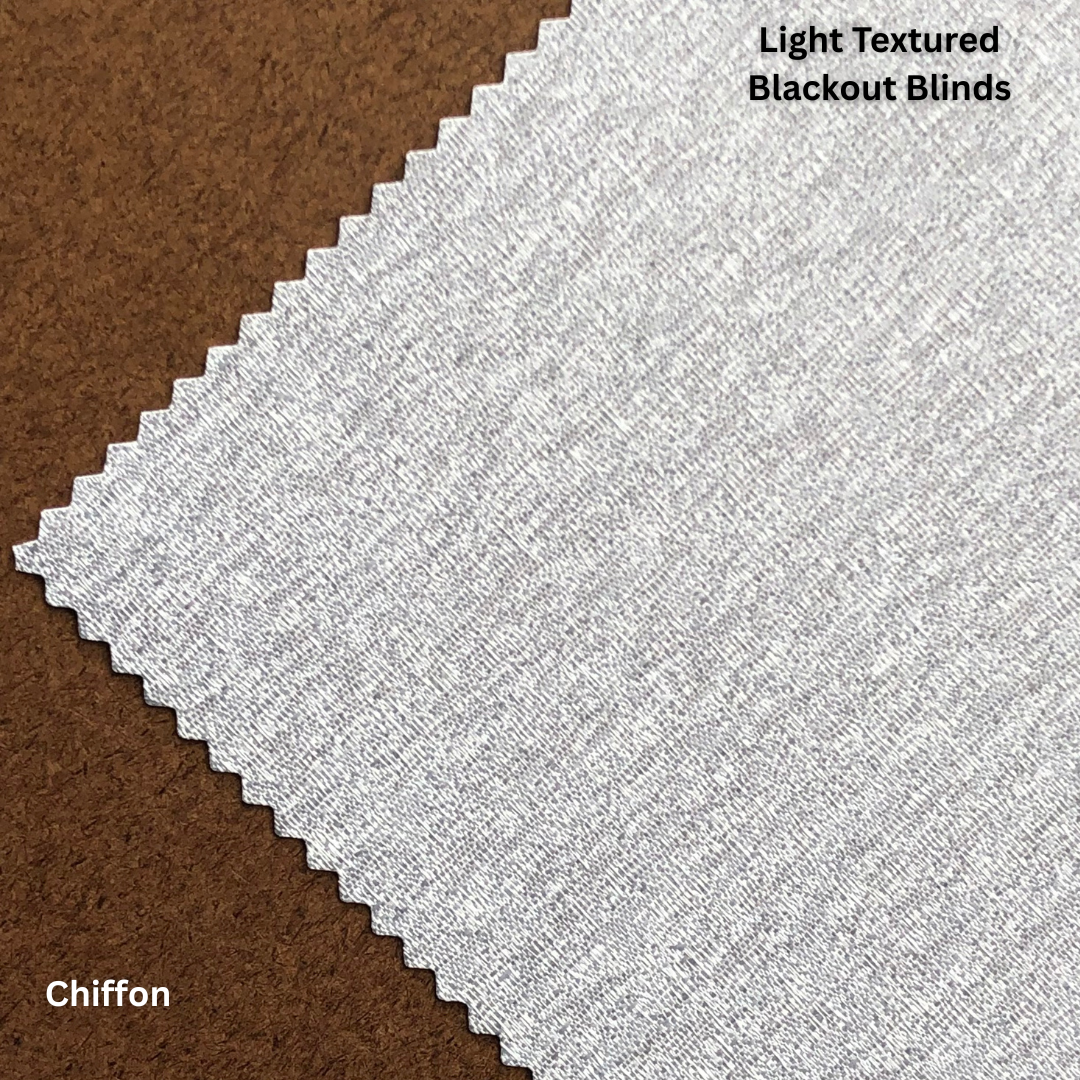 Light textured blackout blinds in Skye style in Chiffon colour