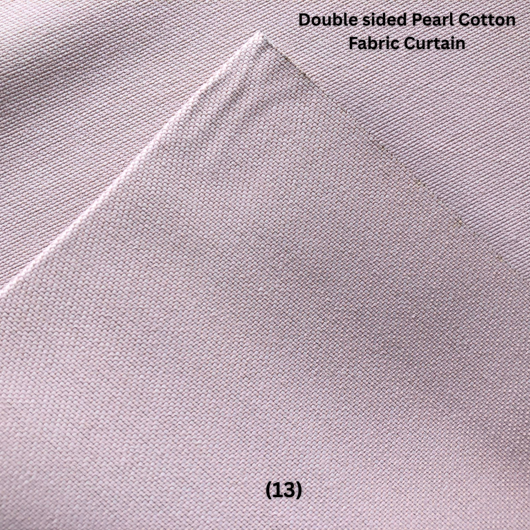 Fabric curtain in double sided pearl cotton style in (13) colour