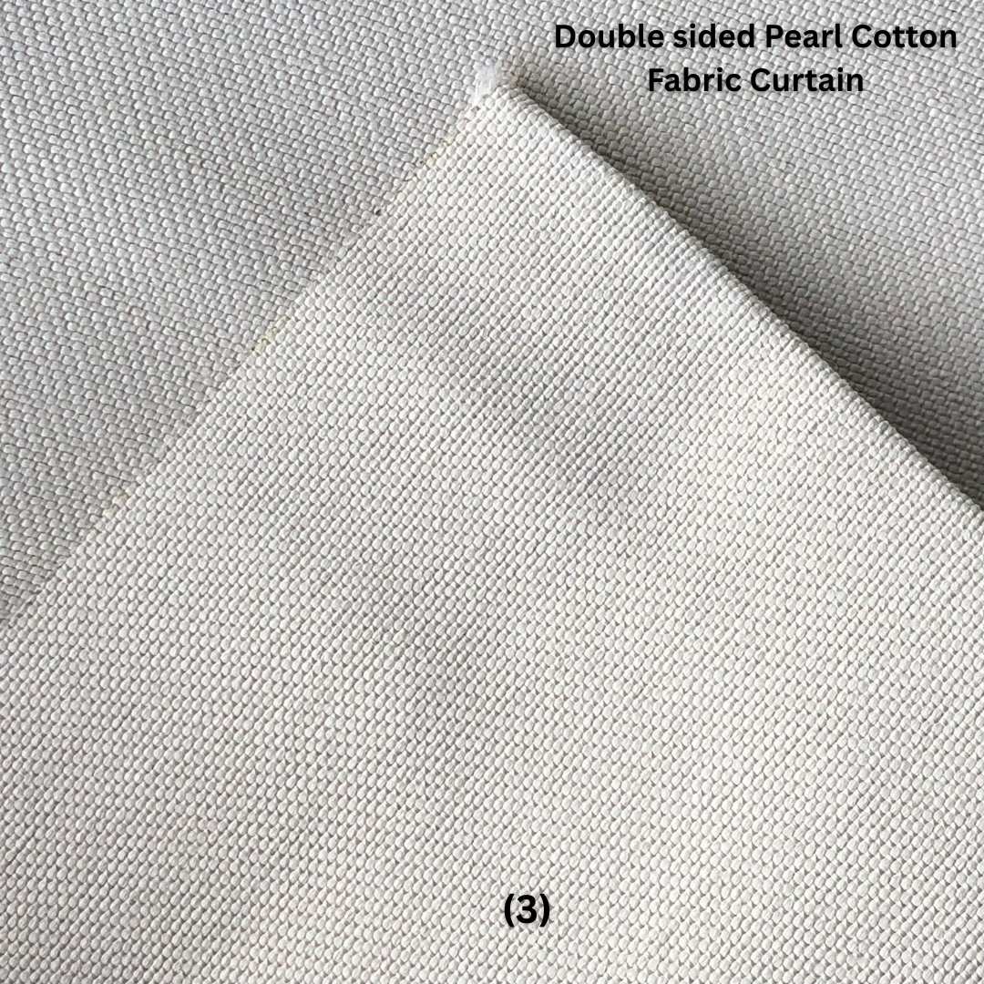 Fabric curtain in double sided pearl cotton style in (3) colour