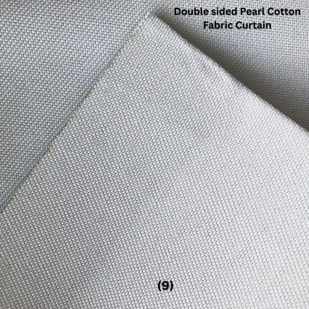 Fabric curtain in double sided pearl cotton style in (9) colour