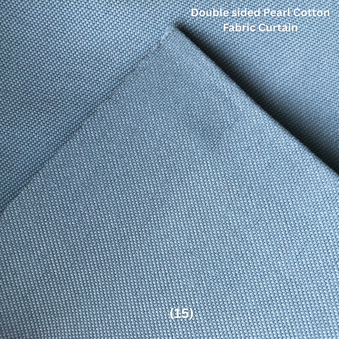 Fabric curtain in double sided pearl cotton style in (15) colour