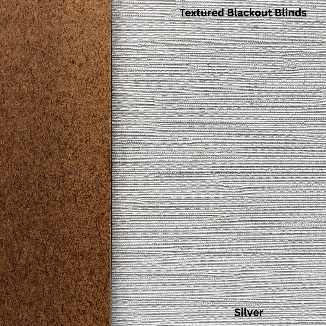 Blackout blinds with Yaringa style in Silver colour