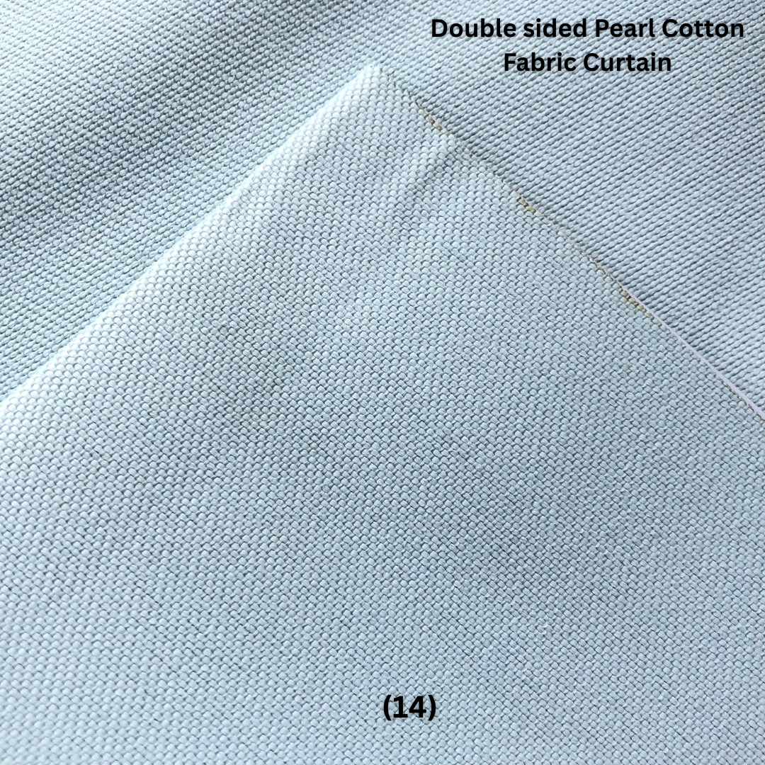 Fabric curtain in double sided pearl cotton style in (14) colour