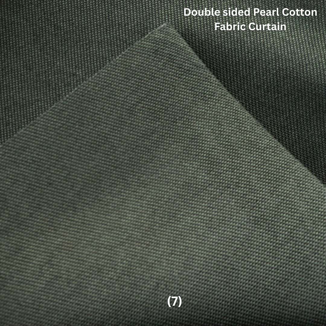 Fabric curtain in double sided pearl cotton style in (7) colour