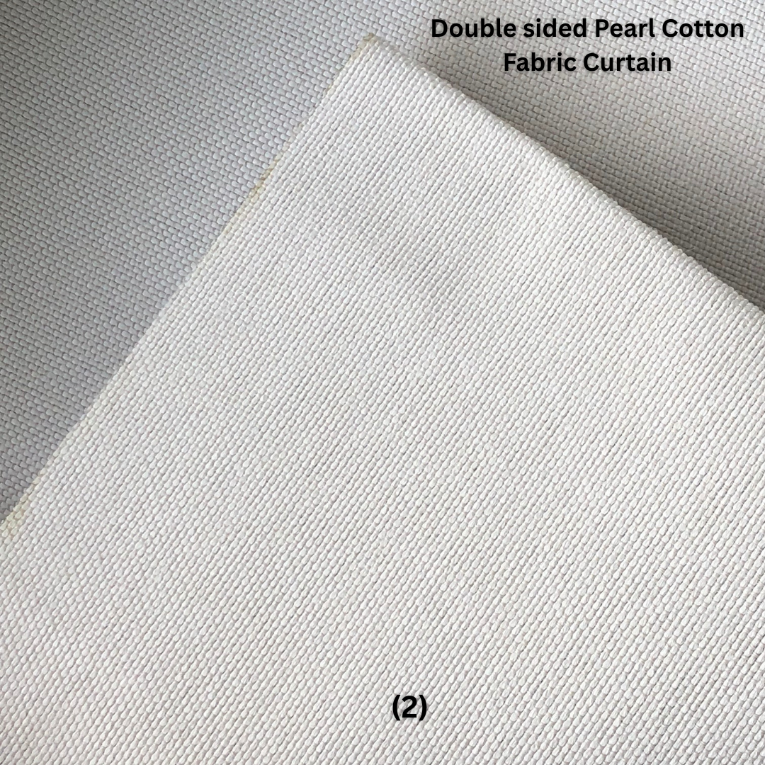 Fabric curtain in double sided pearl cotton style in (2) colour