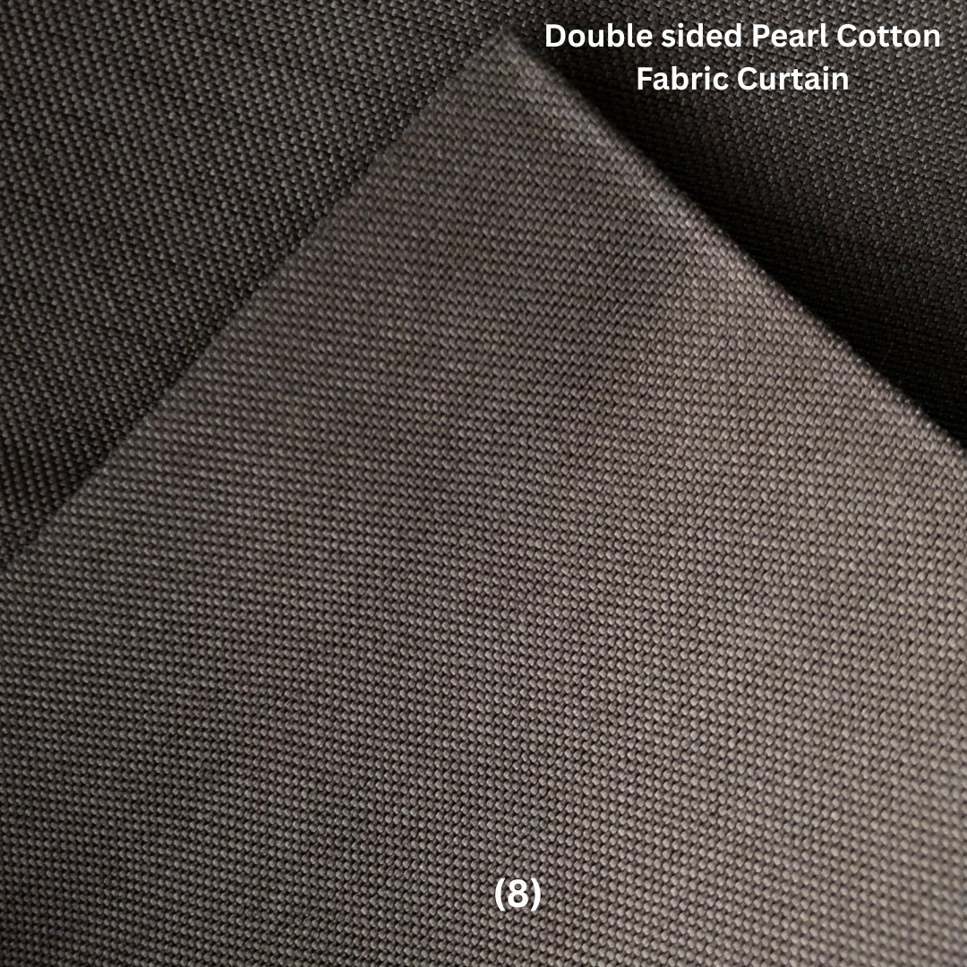 Fabric curtain in double sided pearl cotton style in (8) colour