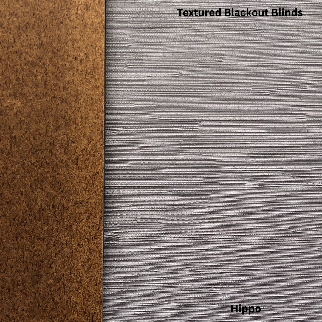 Blackout blinds with Yaringa style in Hippo colour
