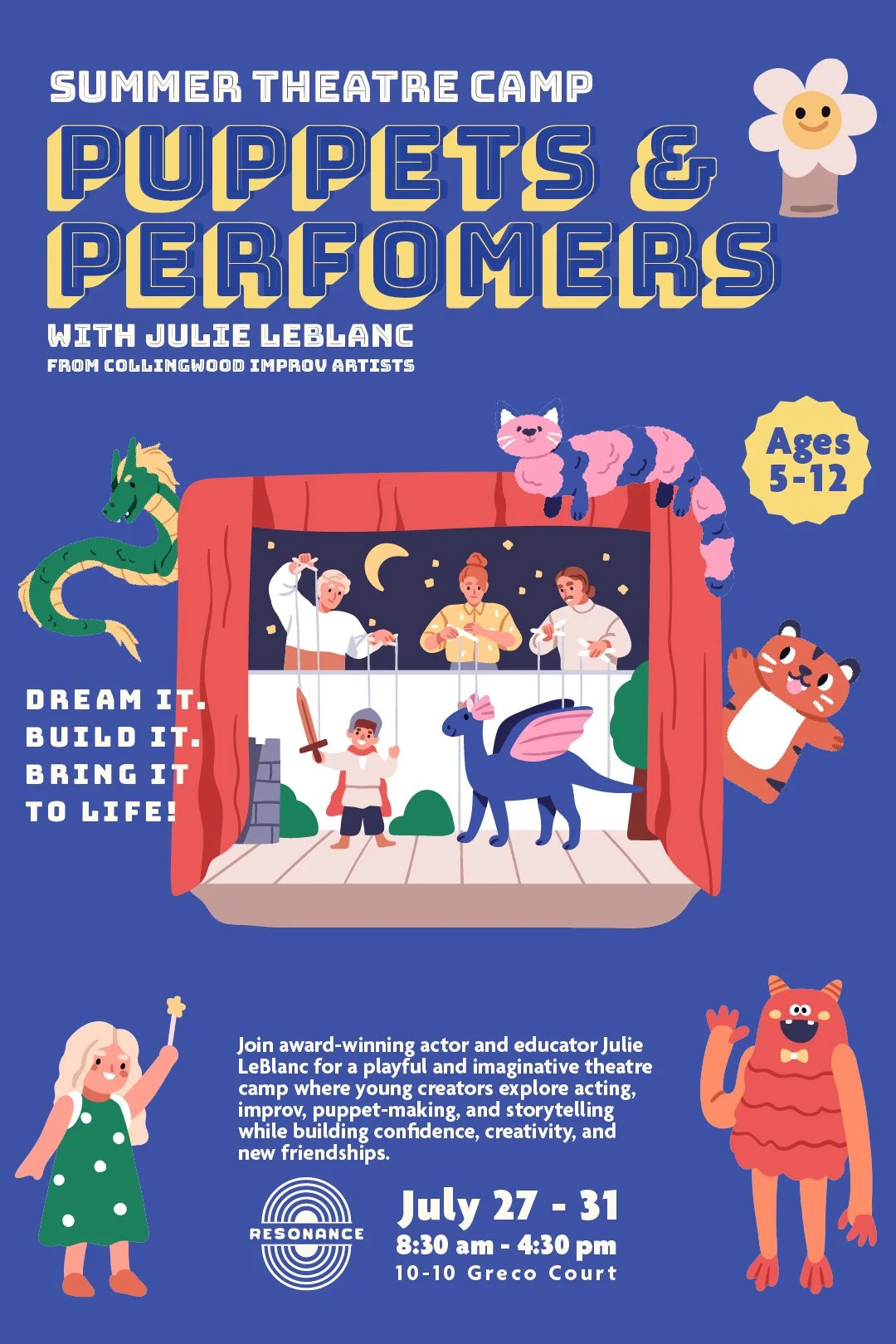 Puppets and Performers: Theatre Summer Camp with Julie LeBlanc (ages 5-12)