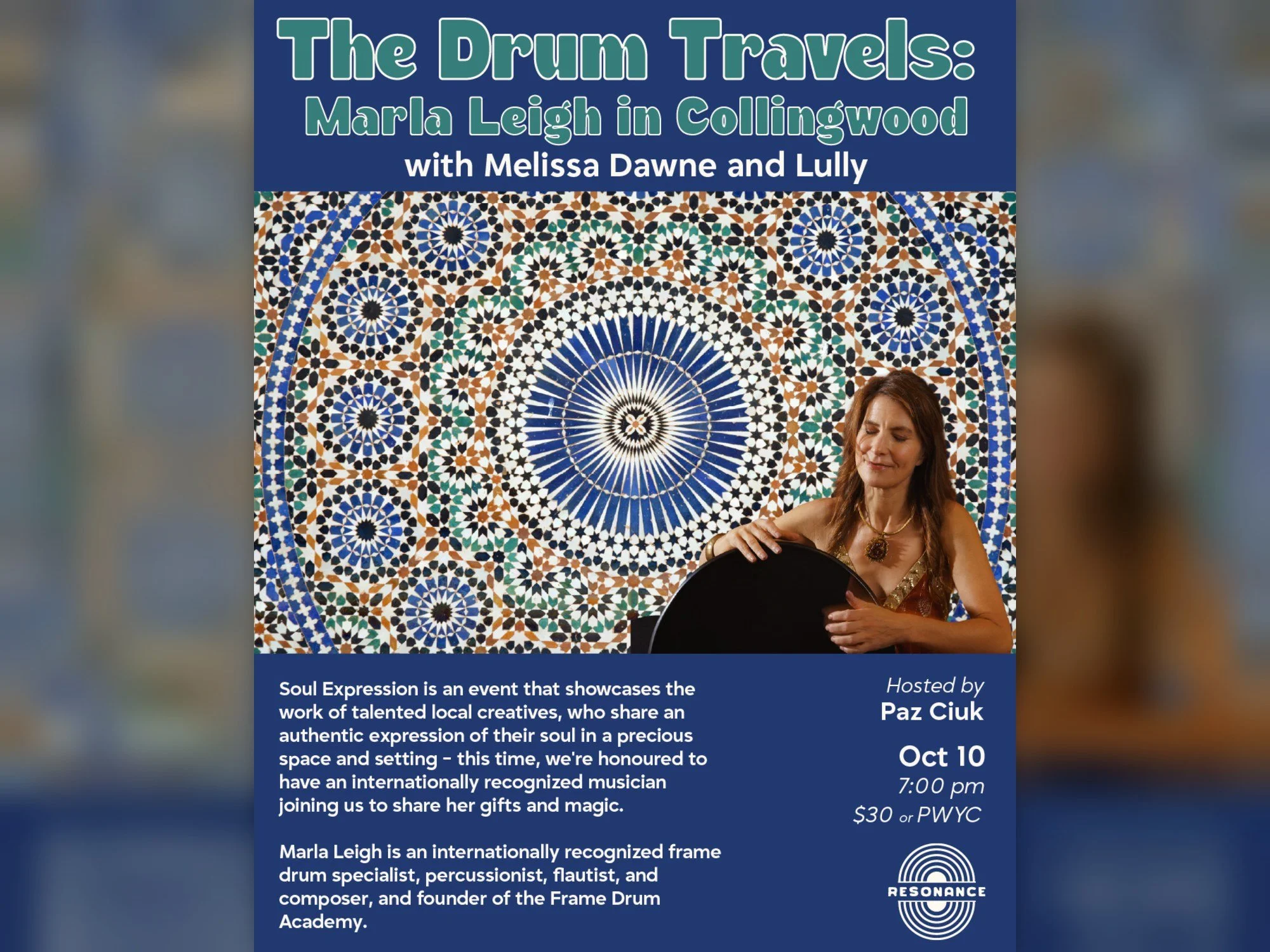 The Drum Travels: Marla Leigh in Collingwood with Melissa Dawne and Lully