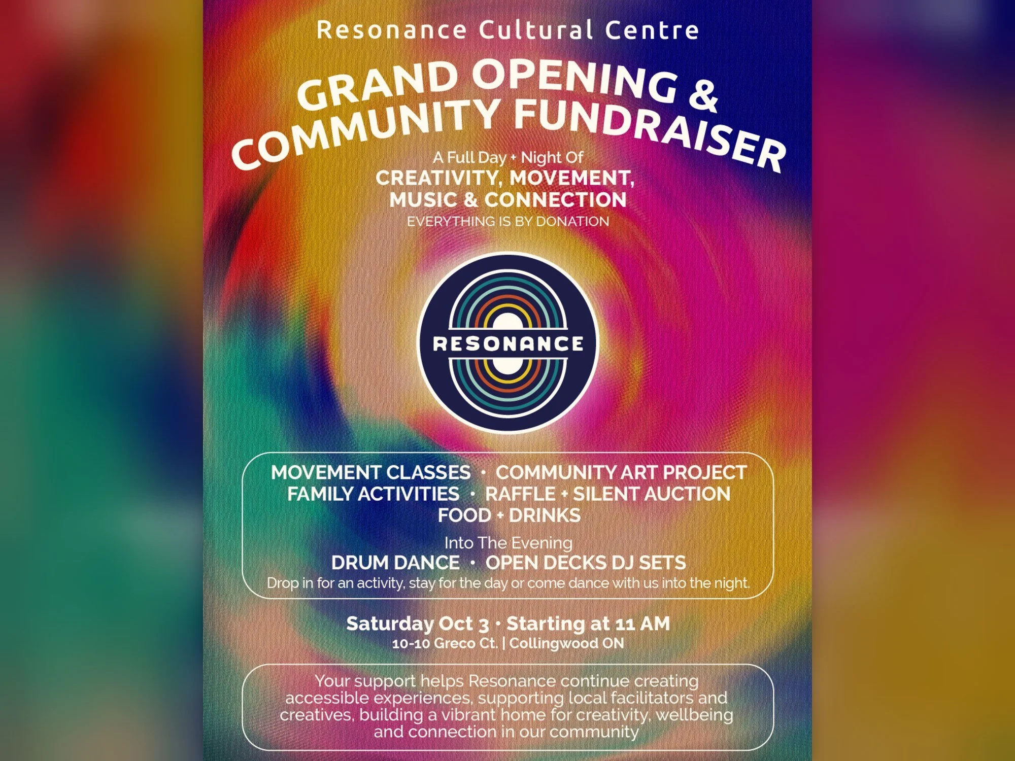 Resonance Grand Opening & Fundraiser (special feature)