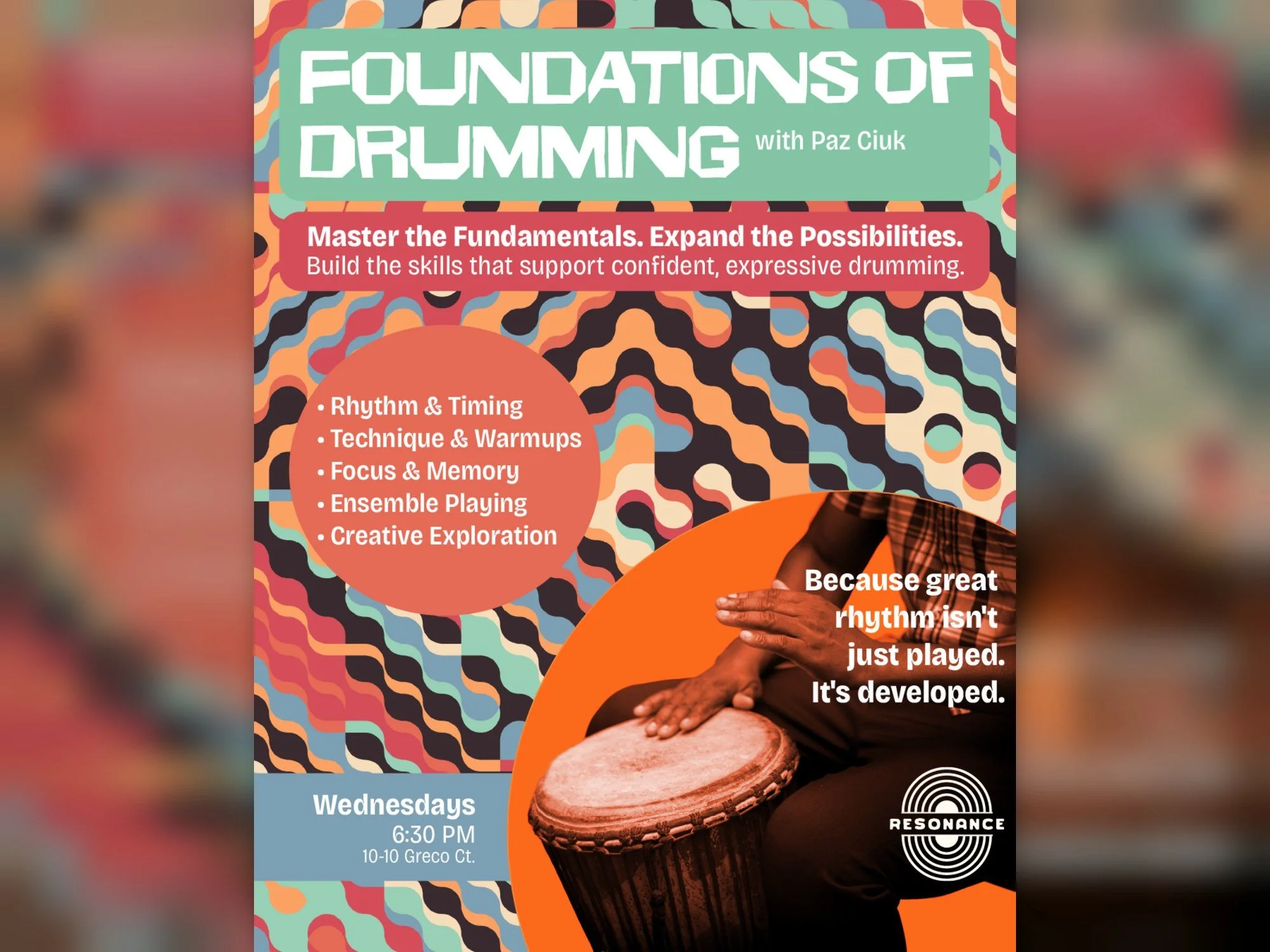 Foundations of Drumming - with Paz Ciuk (weekly)