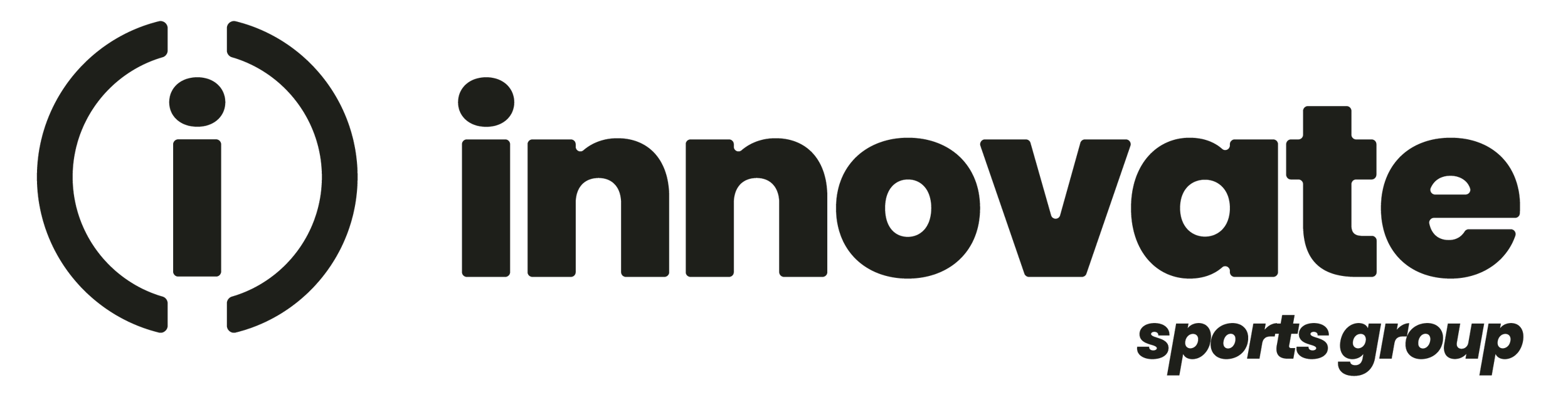 Logo of InnoVate Sports Group with a circular target icon and the text 'InnoVate' in bold, along with smaller text 'sports group'.