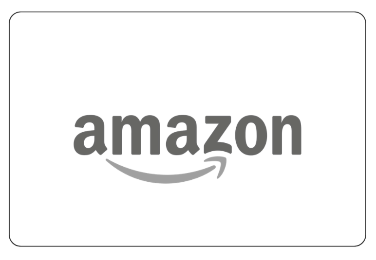 Amazon logo on a black background.