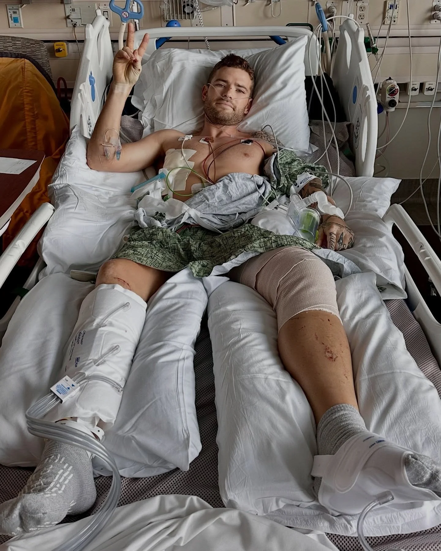 ICU To Everest ✔️ 2 years ago, I laid on the pavement wondering if I would ever see my boys again, let alone walk.  This Saturday, I was able to ride my bike up and down a hill for 13 hours climbing the equivalent of the highest point on earth (29,03