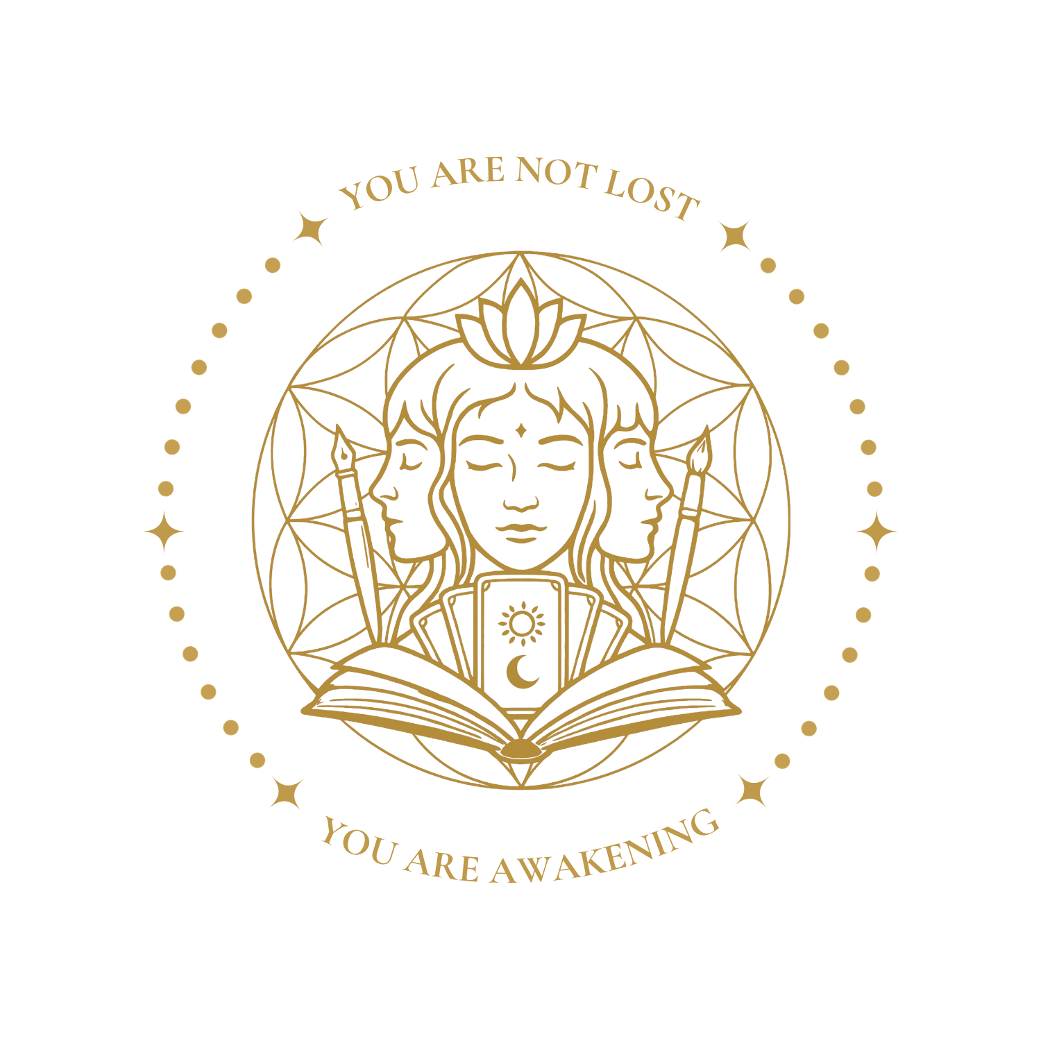 as we Awaken Logo Stamp - "You are not lost. You are awakening"